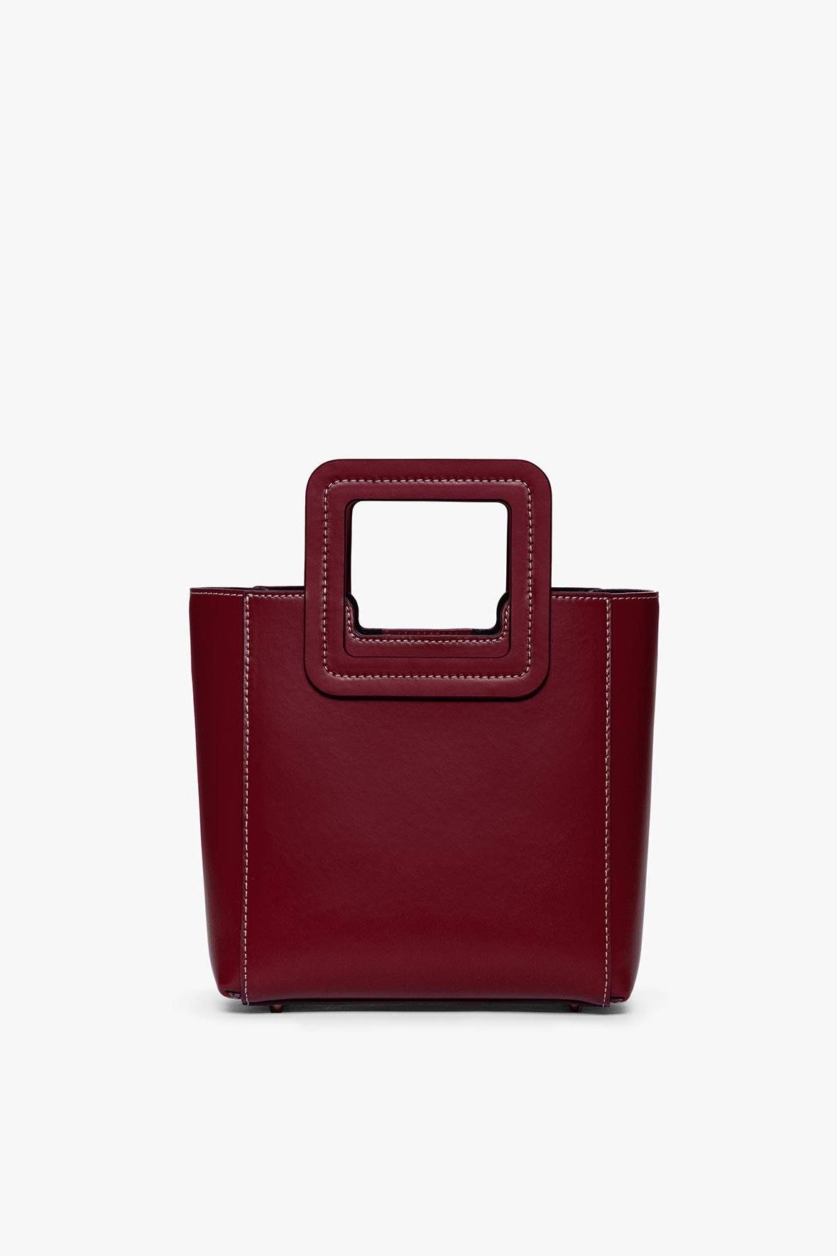 Image MINI SHIRLEY LEATHER BAG | RASPBERRY 3 of 8 and Clicking this image will trigger a zoom pop-up