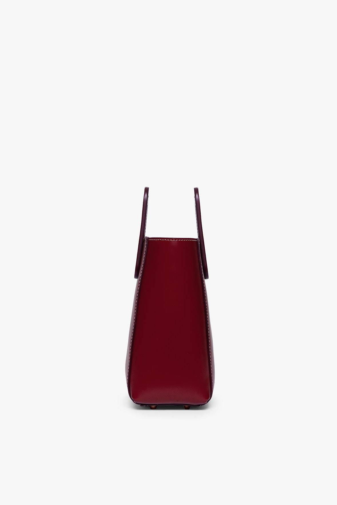 Image MINI SHIRLEY LEATHER BAG | RASPBERRY 7 of 8 and Clicking this image will trigger a zoom pop-up