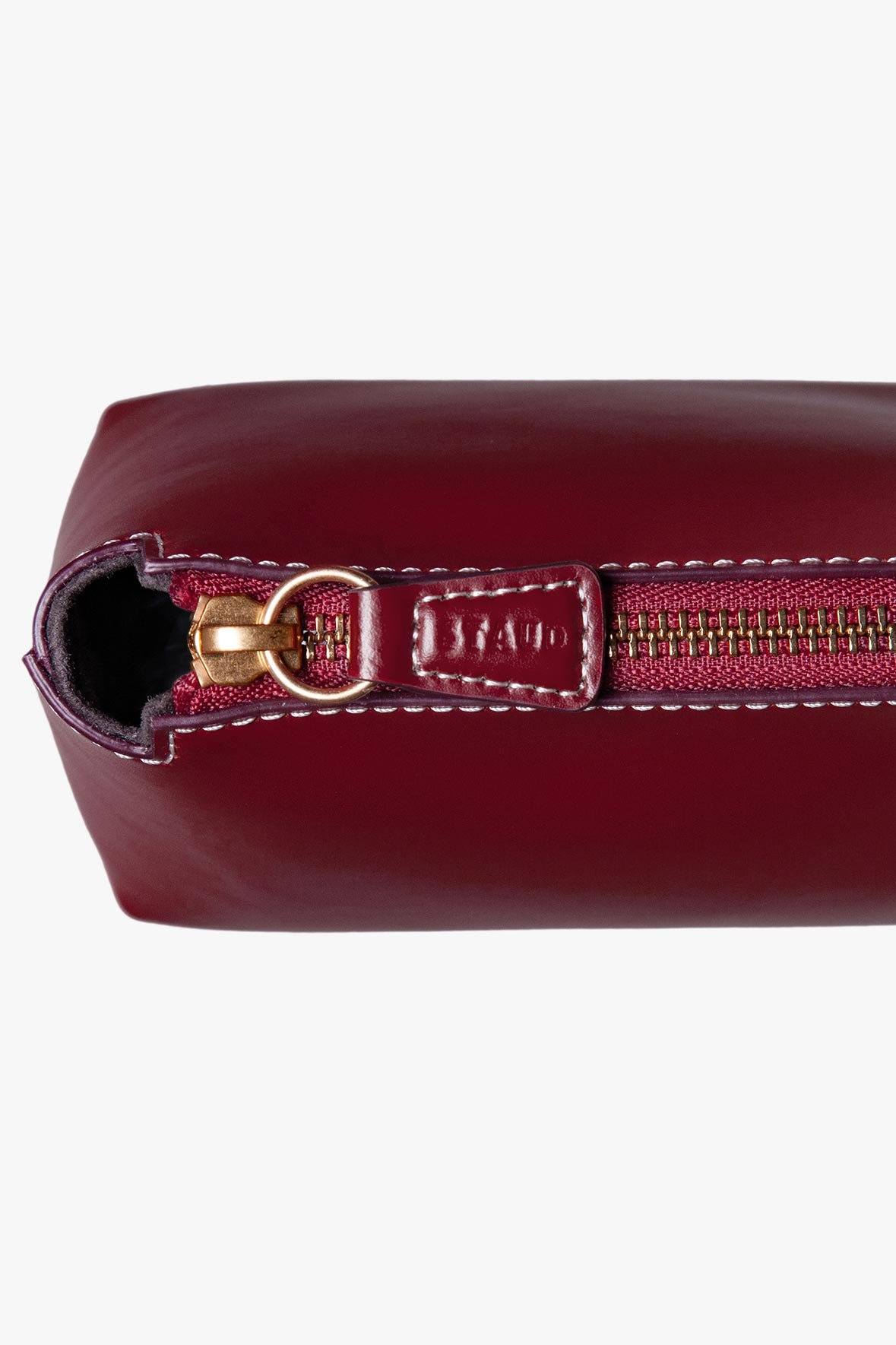 Image MINI SHIRLEY LEATHER BAG | RASPBERRY 8 of 8 and Clicking this image will trigger a zoom pop-up