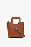 Image MINI SHIRLEY LEATHER BAG | SADDLE 1 of 8