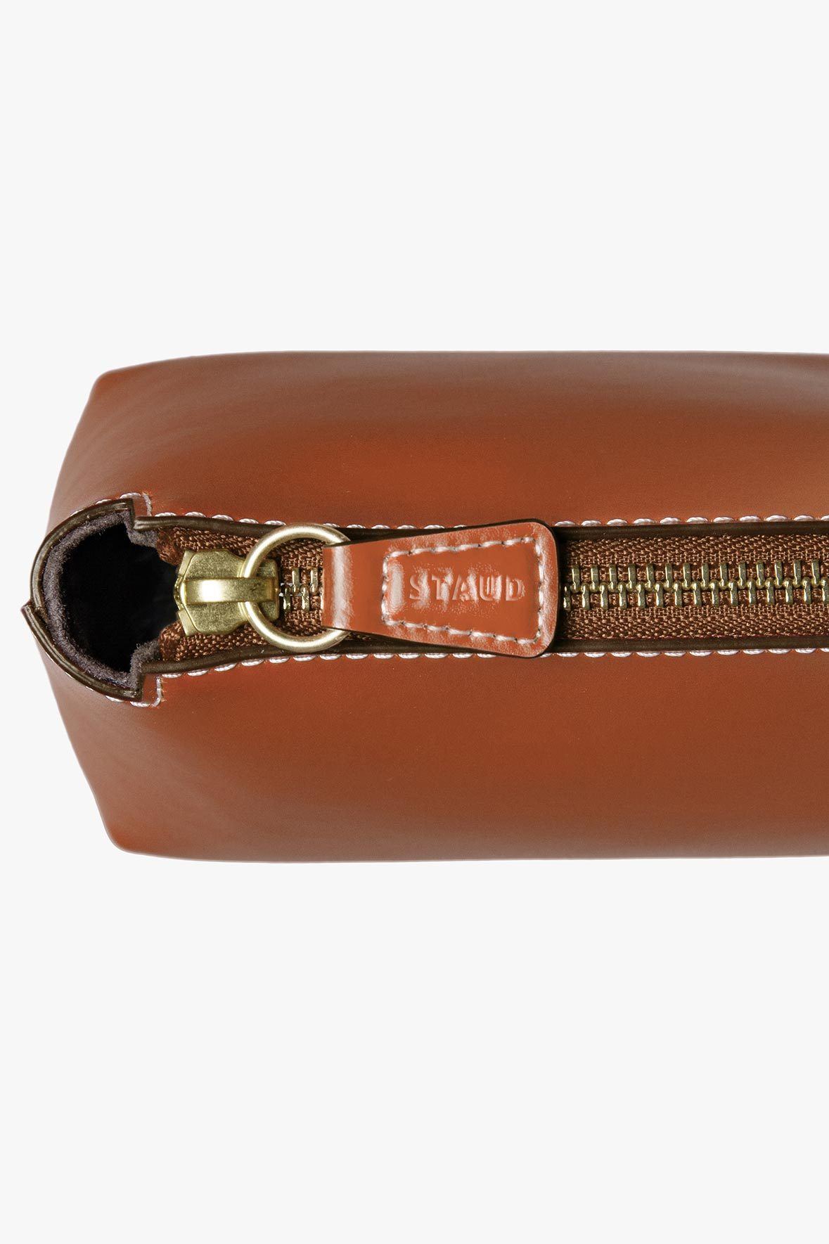 Image MINI SHIRLEY LEATHER BAG | SADDLE 8 of 8 and Clicking this image will trigger a zoom pop-up