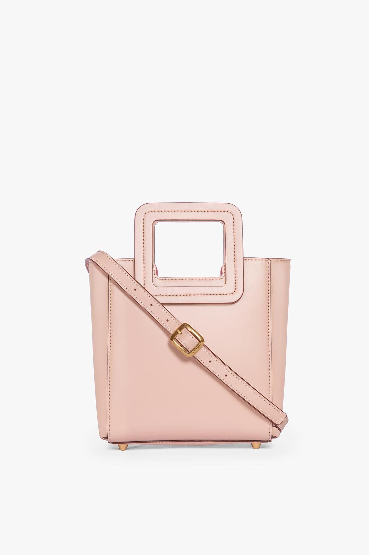 Image MINI SHIRLEY LEATHER BAG | BLUSH 1 of 9 and Clicking this image will trigger a zoom pop-up