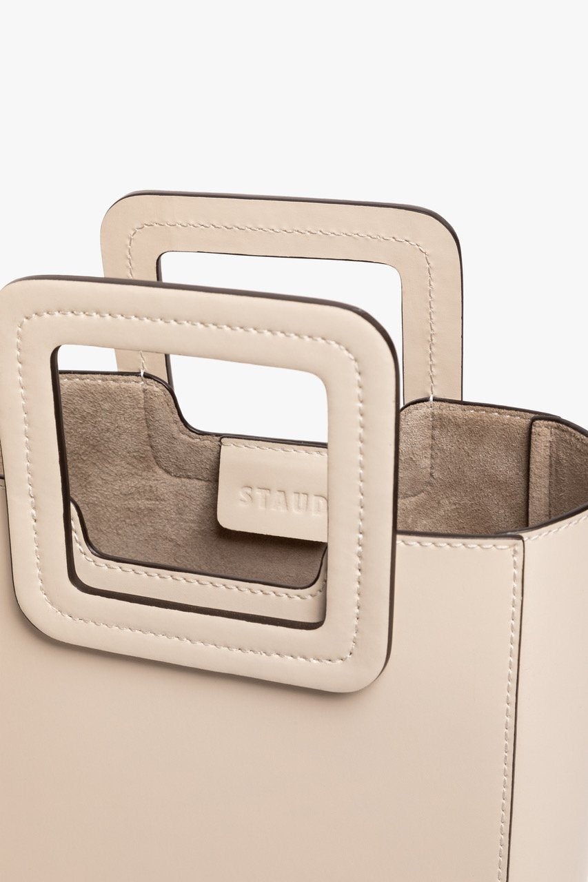 Image MINI SHIRLEY LEATHER BAG | CREAM 8 of 9 and Clicking this image will trigger a zoom pop-up