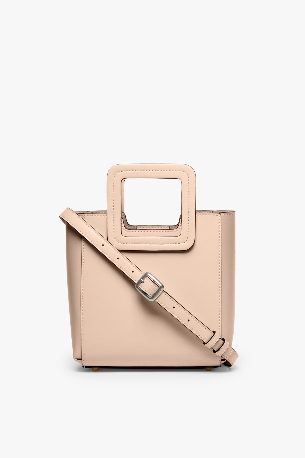 Image MINI SHIRLEY LEATHER BAG | DUNE 1 of 7 and Clicking this image will trigger a zoom pop-up