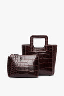 Image MINI SHIRLEY LEATHER BAG | MAHOGANY CROC EMBOSSED 5 of 9