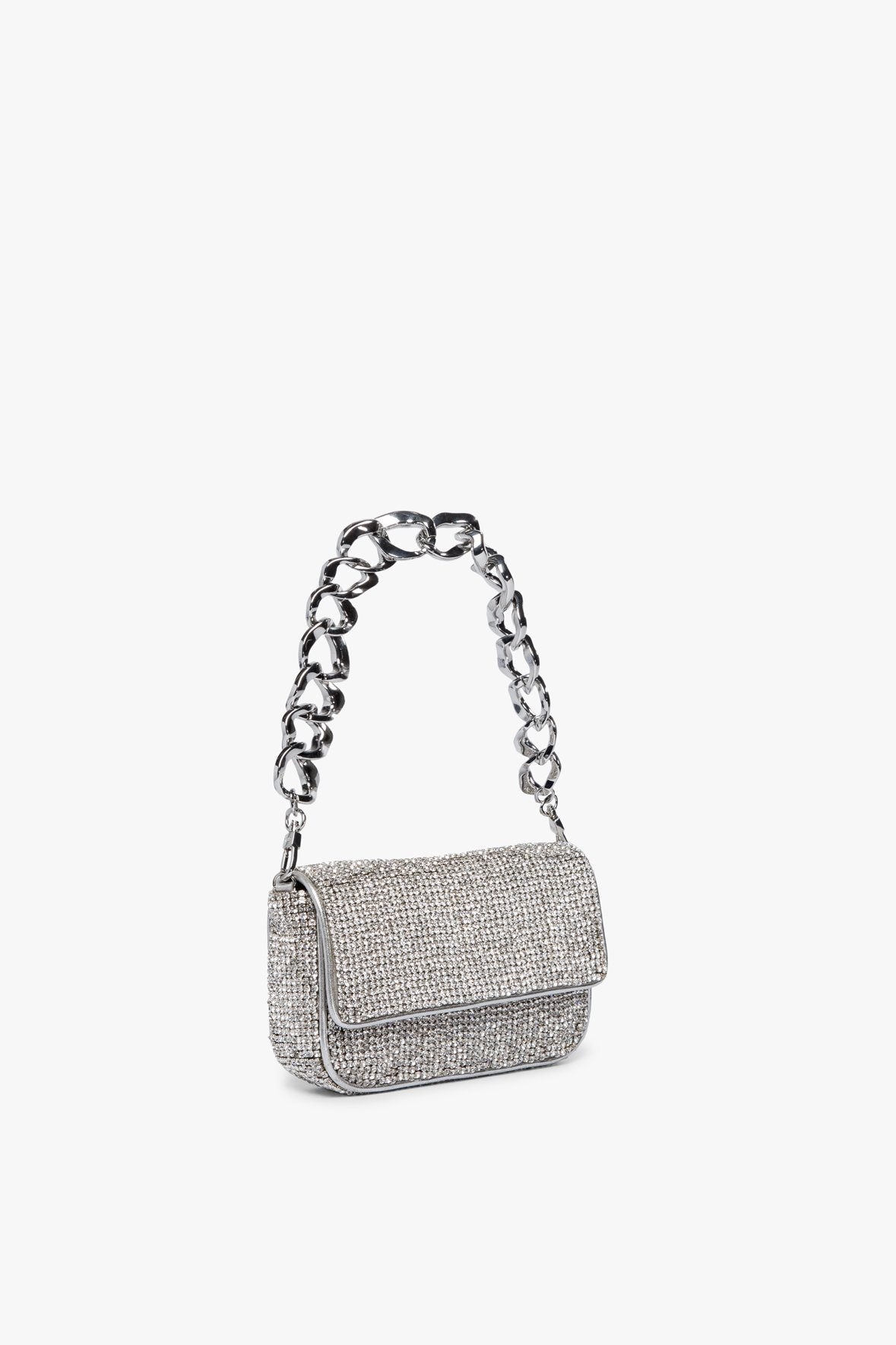 Image MINI TOMMY RHINESTONE BAG | SILVER 3 of 11 and Clicking this image will trigger a zoom pop-up