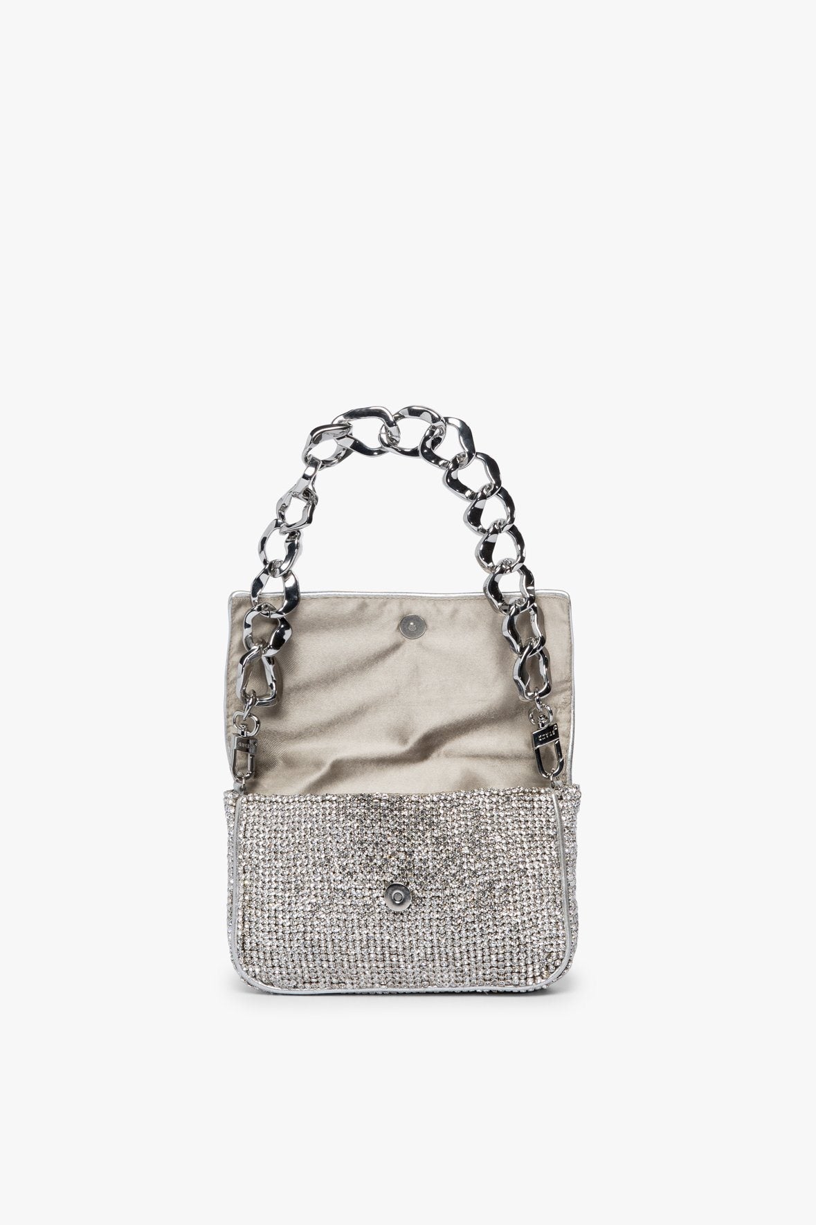 Image MINI TOMMY RHINESTONE BAG | SILVER 7 of 11 and Clicking this image will trigger a zoom pop-up