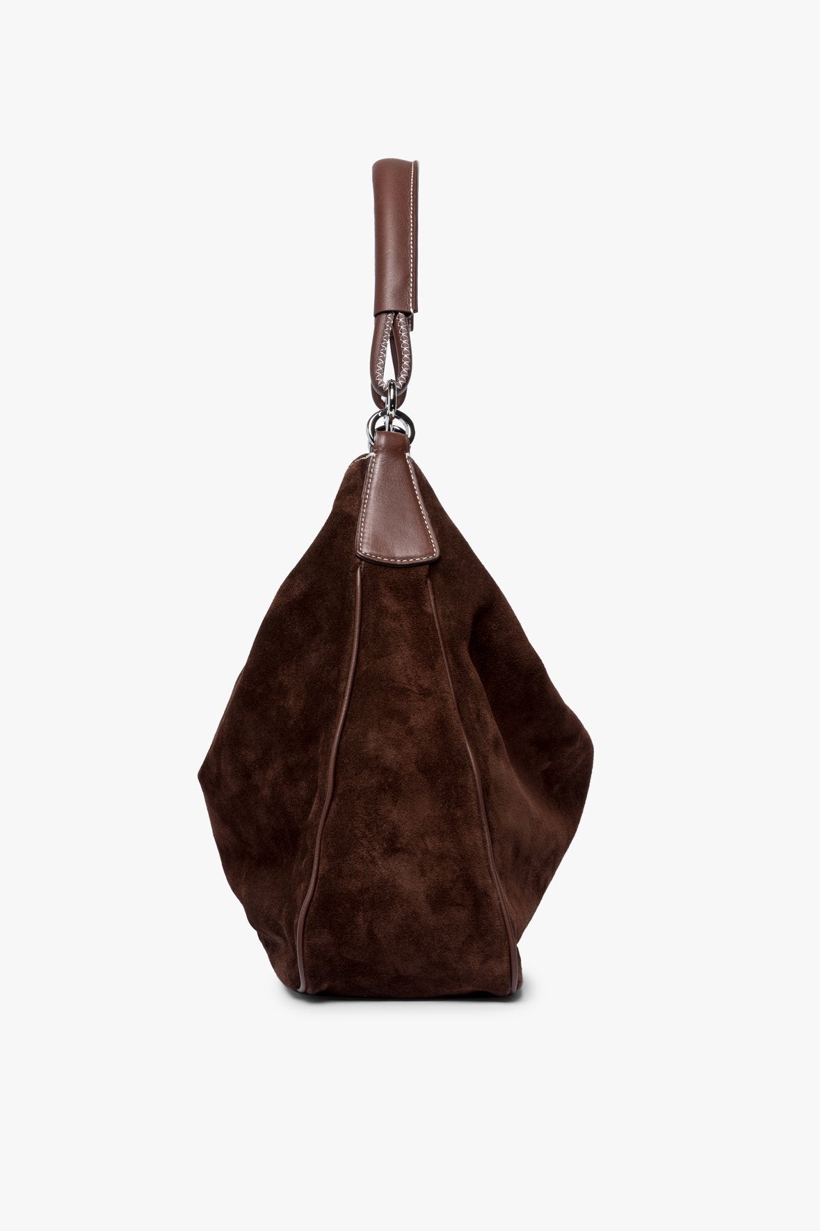 Image PERRY HOBO TOTE | MAHOGANY SUEDE 4 of 7 and Clicking this image will trigger a zoom pop-up