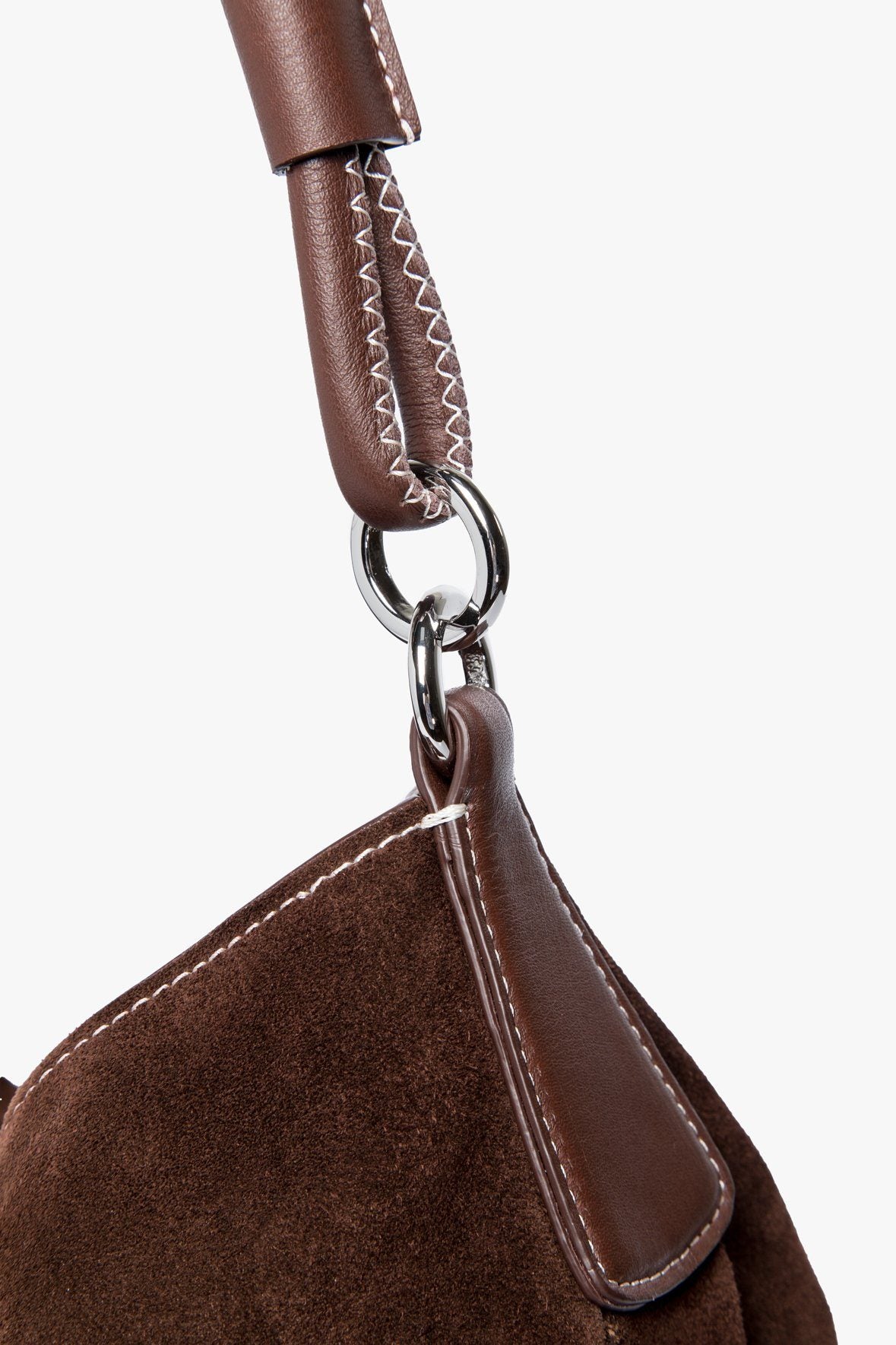 Image PERRY HOBO TOTE | MAHOGANY SUEDE 7 of 7 and Clicking this image will trigger a zoom pop-up