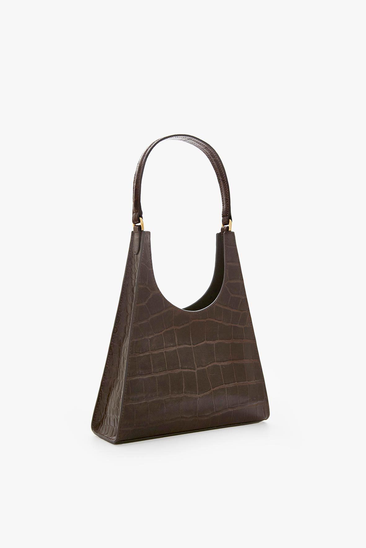 Image REY BAG | BROWN CROC EMBOSSED 5 of 7 and Clicking this image will trigger a zoom pop-up