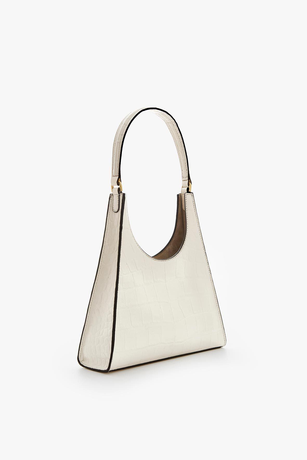 Image REY BAG | CREAM CROC EMBOSSED 4 of 5 and Clicking this image will trigger a zoom pop-up