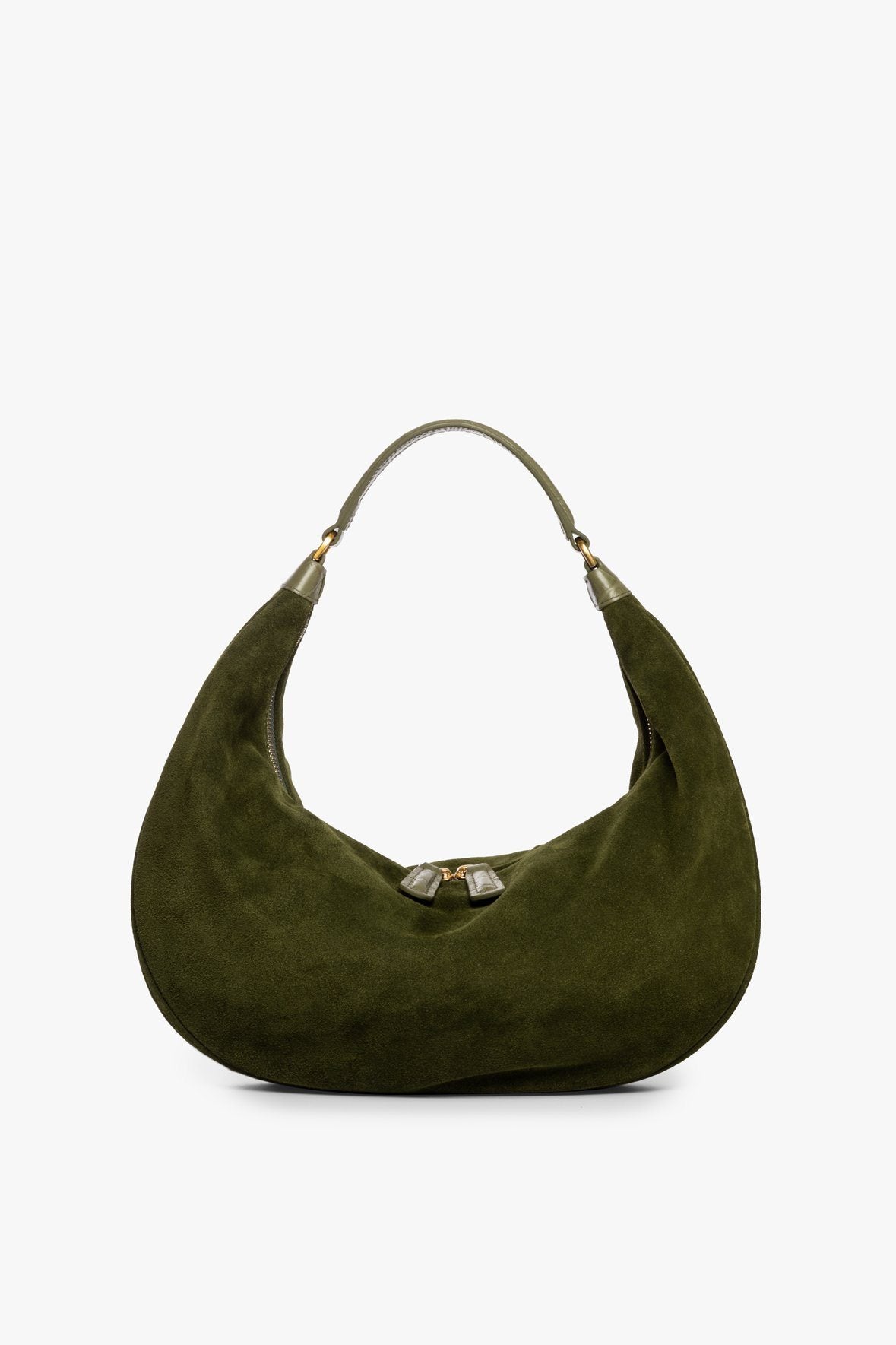 Image SASHA BAG | OLIVE SUEDE 1 of 7 and Clicking this image will trigger a zoom pop-up