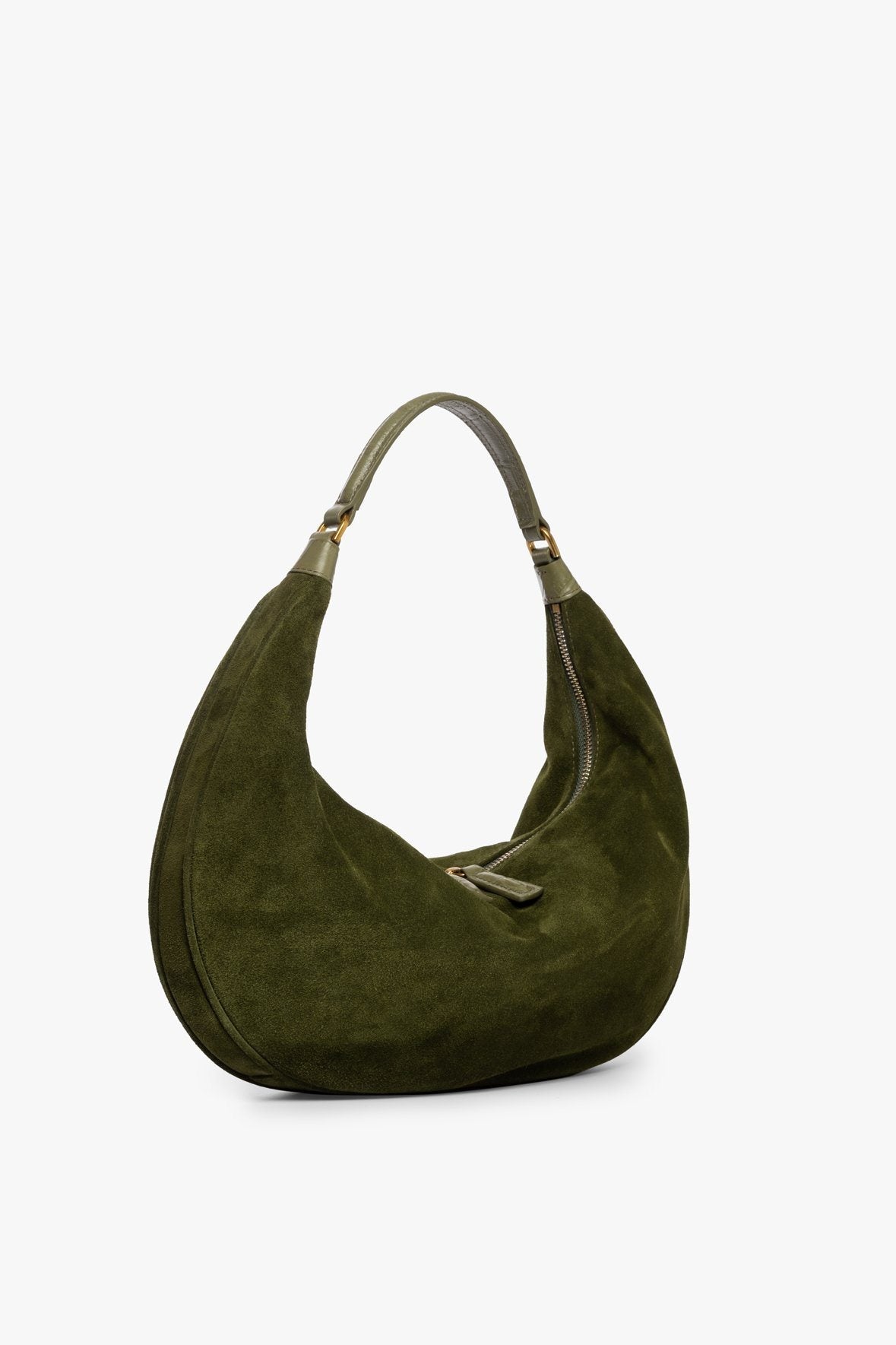 Image SASHA BAG | OLIVE SUEDE 3 of 7 and Clicking this image will trigger a zoom pop-up