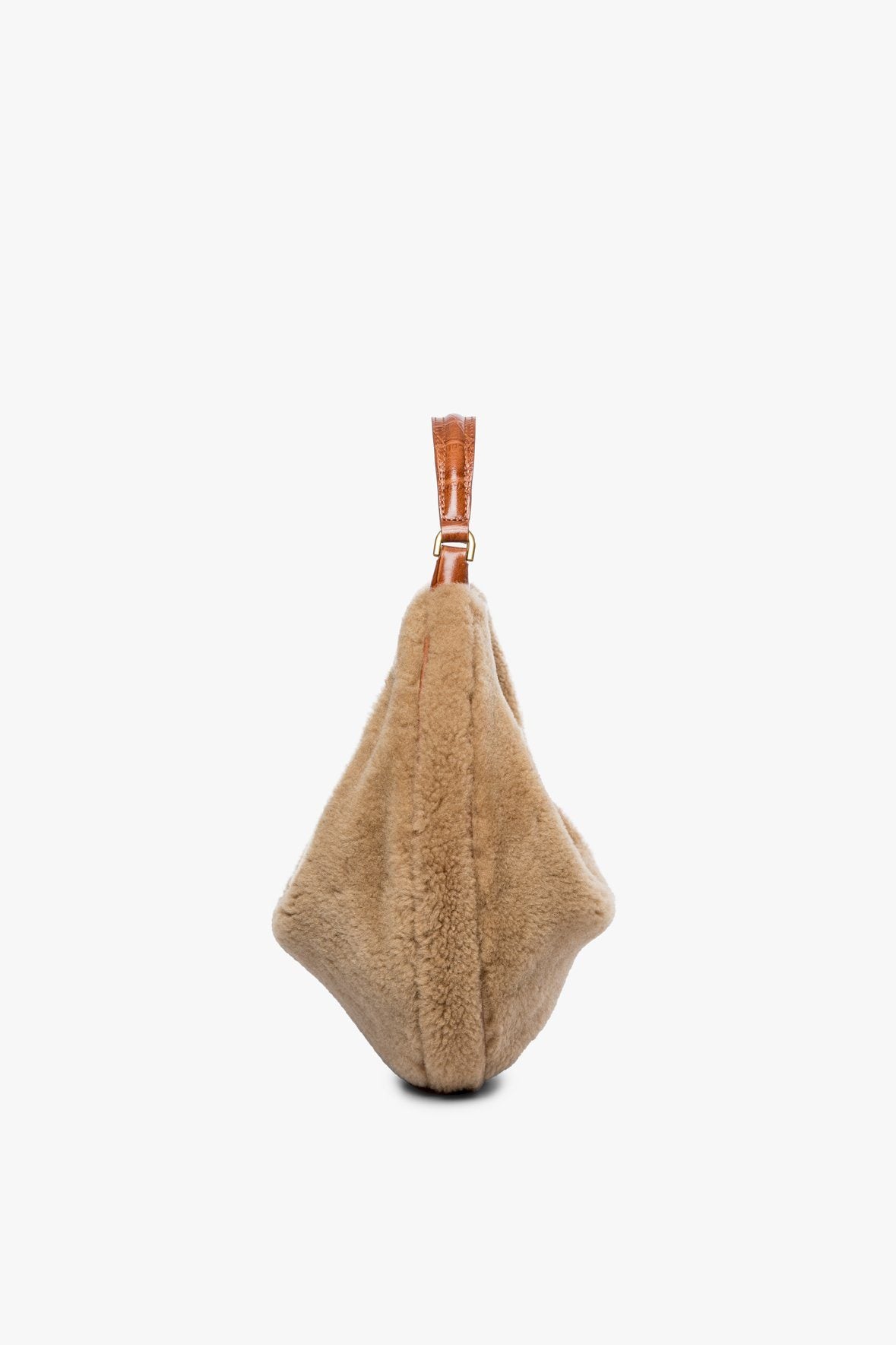 Image SASHA SHEARLING BAG | NATURAL TAN 5 of 7 and Clicking this image will trigger a zoom pop-up