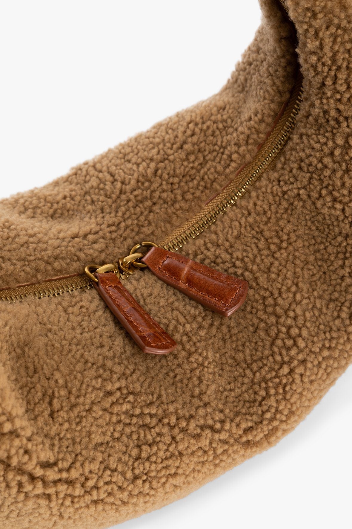 Image SASHA SHEARLING BAG | NATURAL TAN 7 of 7 and Clicking this image will trigger a zoom pop-up