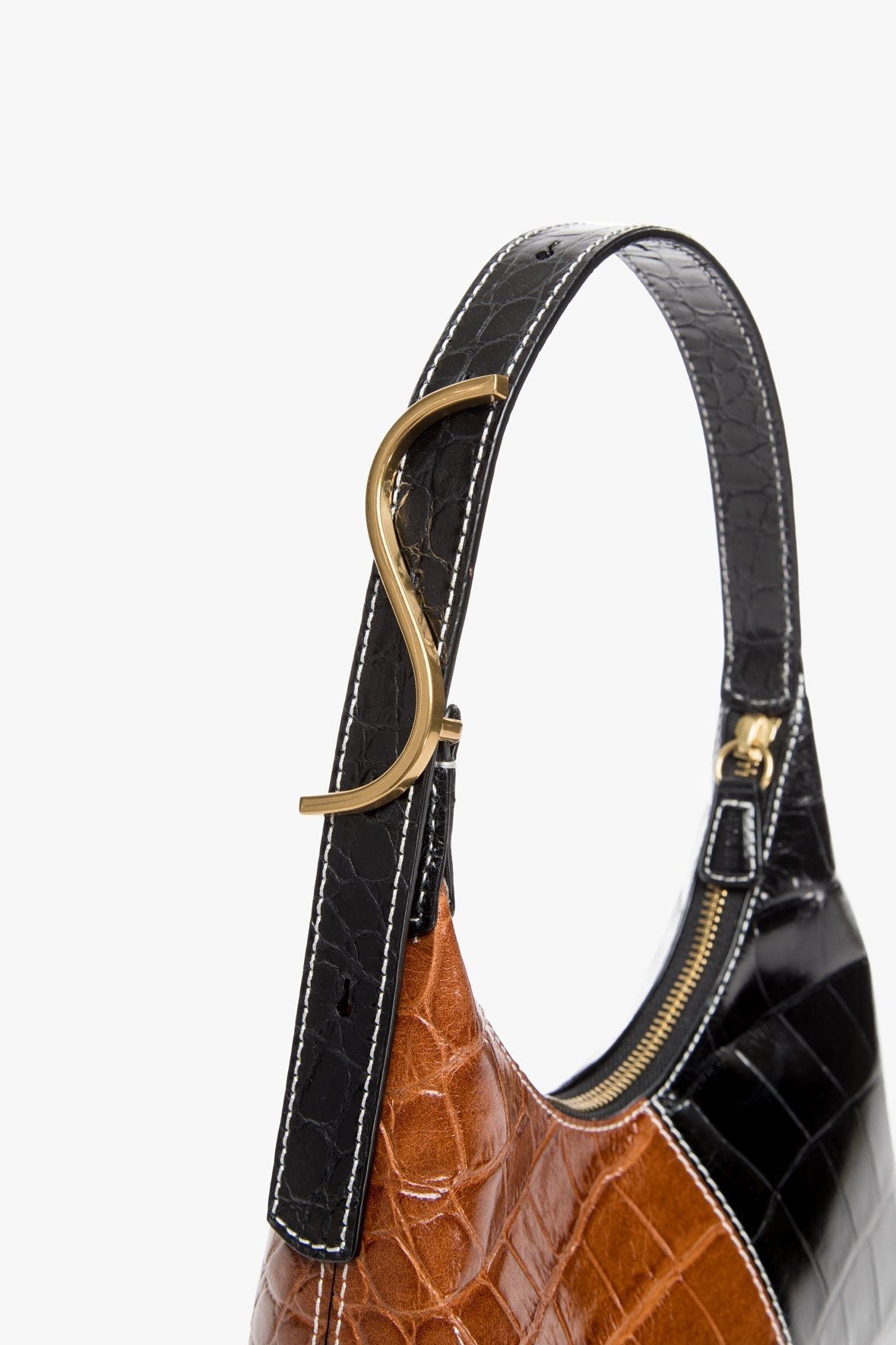 Image SCOTTY BAG | BLACK SADDLE CROC EMBOSSED 5 of 7 and Clicking this image will trigger a zoom pop-up