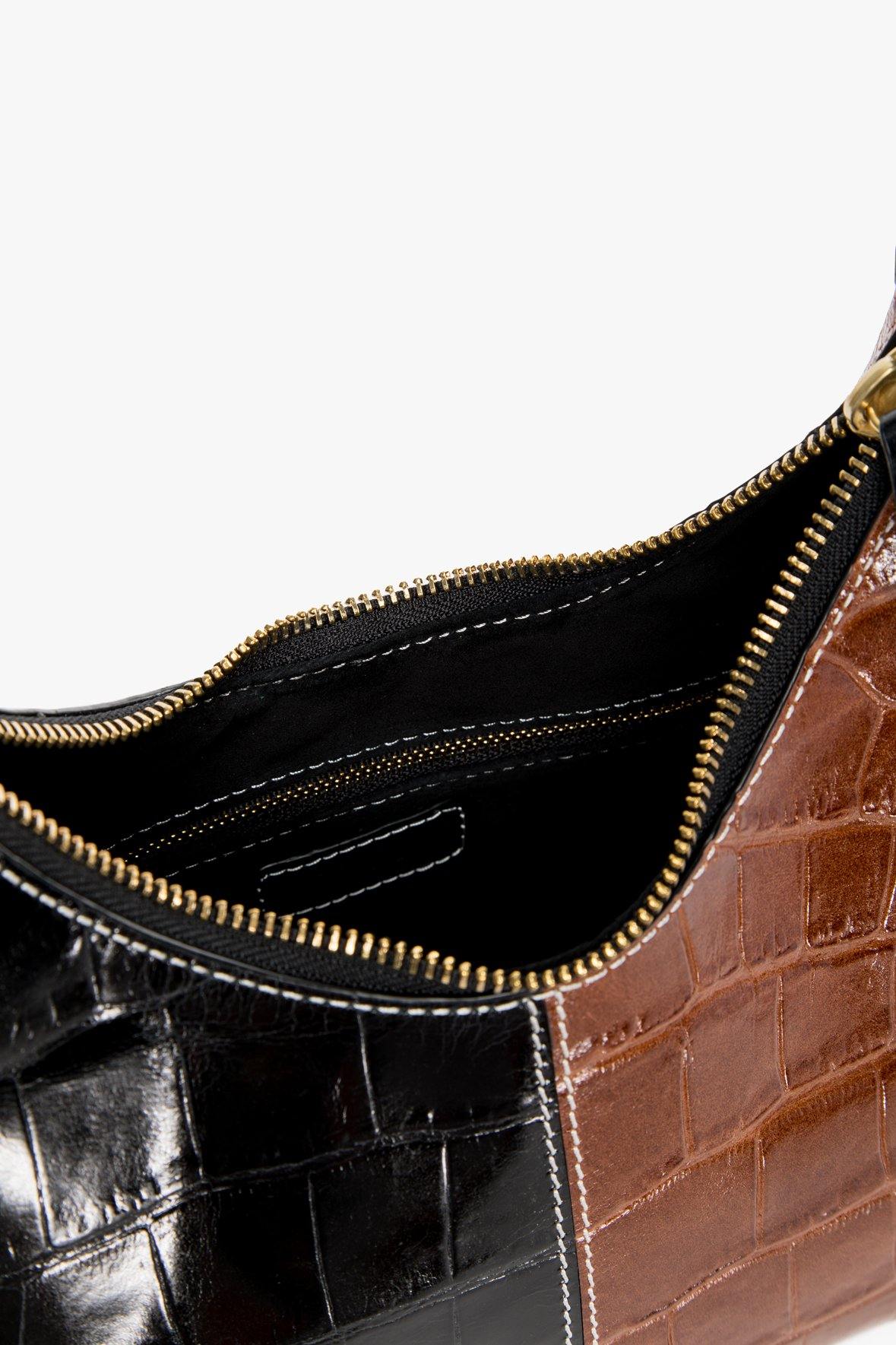 Image SCOTTY BAG | BLACK SADDLE CROC EMBOSSED 7 of 7 and Clicking this image will trigger a zoom pop-up