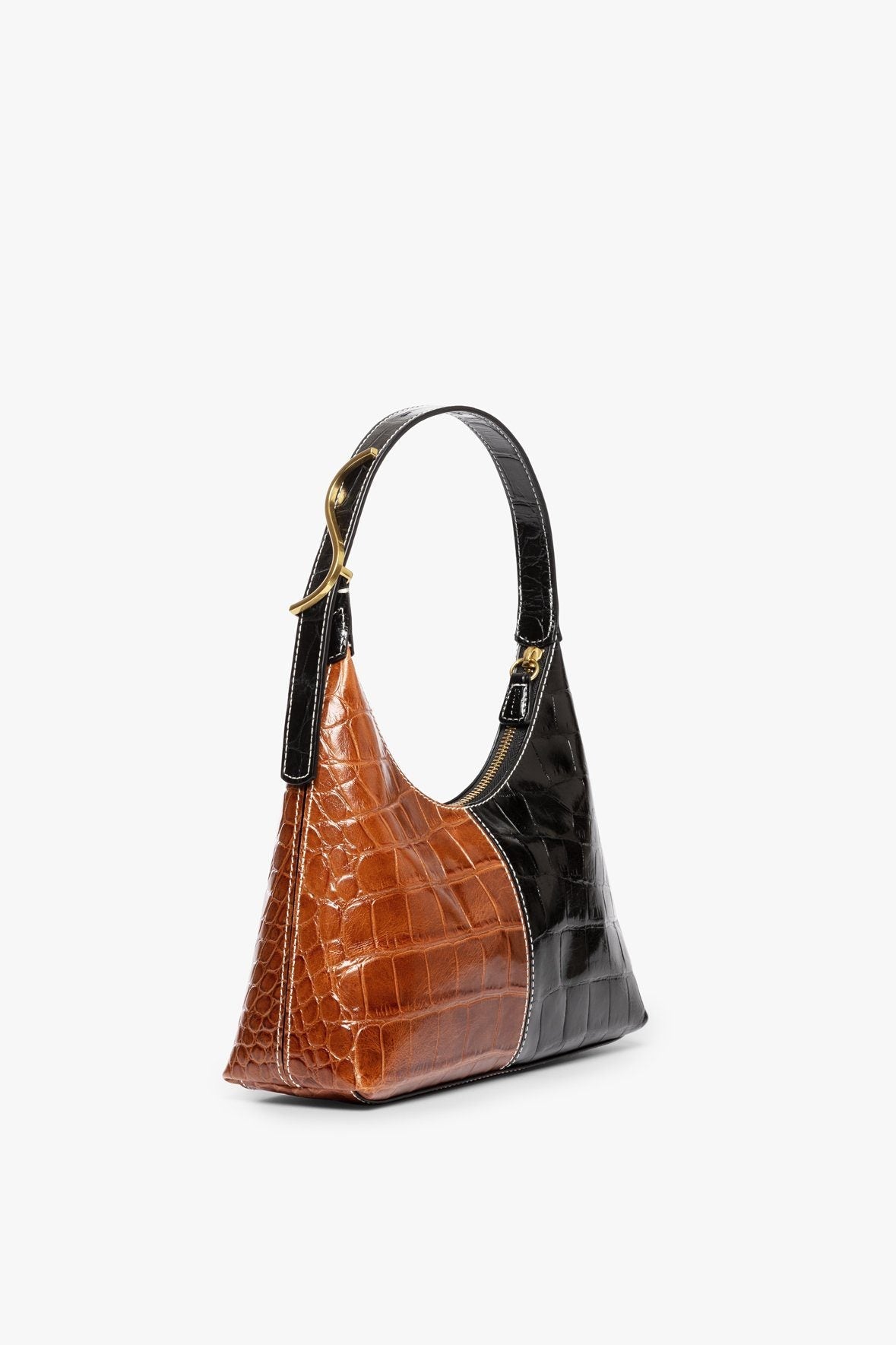 Image SCOTTY BAG | BLACK SADDLE CROC EMBOSSED 1 of 7 and Clicking this image will trigger a zoom pop-up