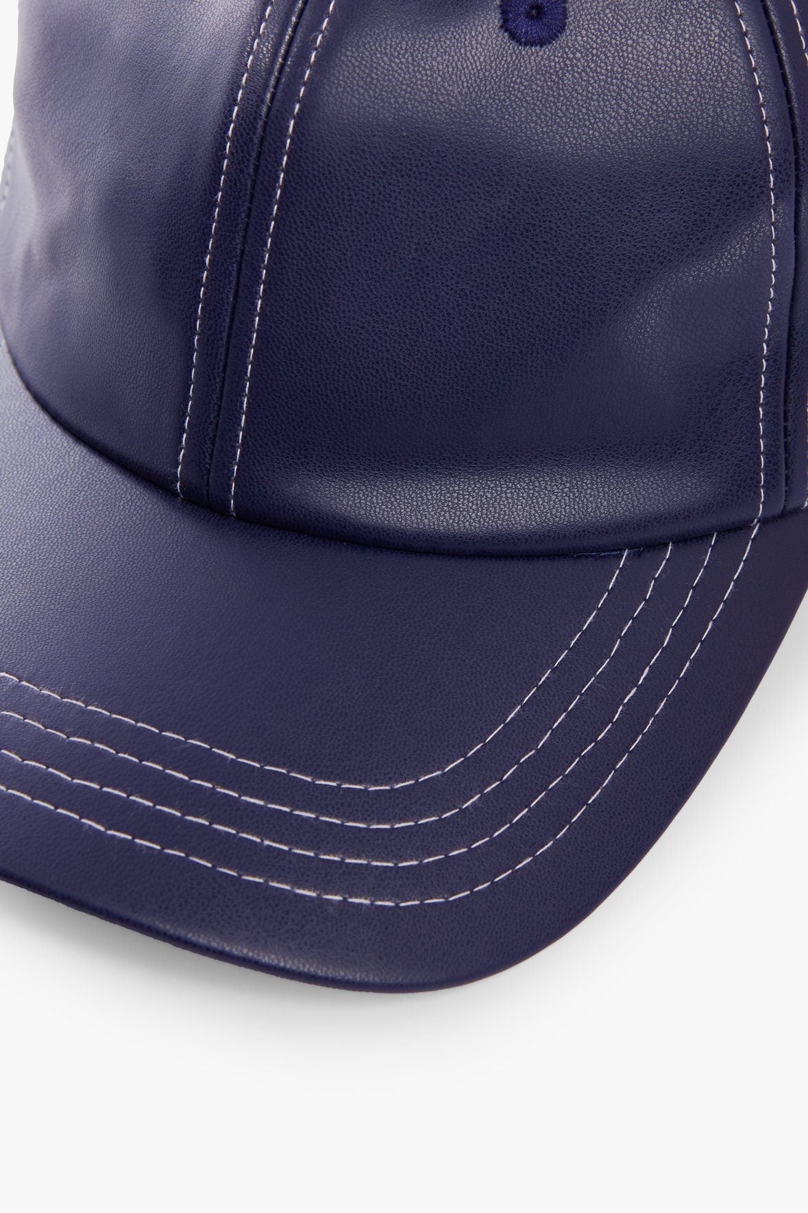 Image SEASIDE HAT | NAVY VEGAN LEATHER 7 of 7 and Clicking this image will trigger a zoom pop-up