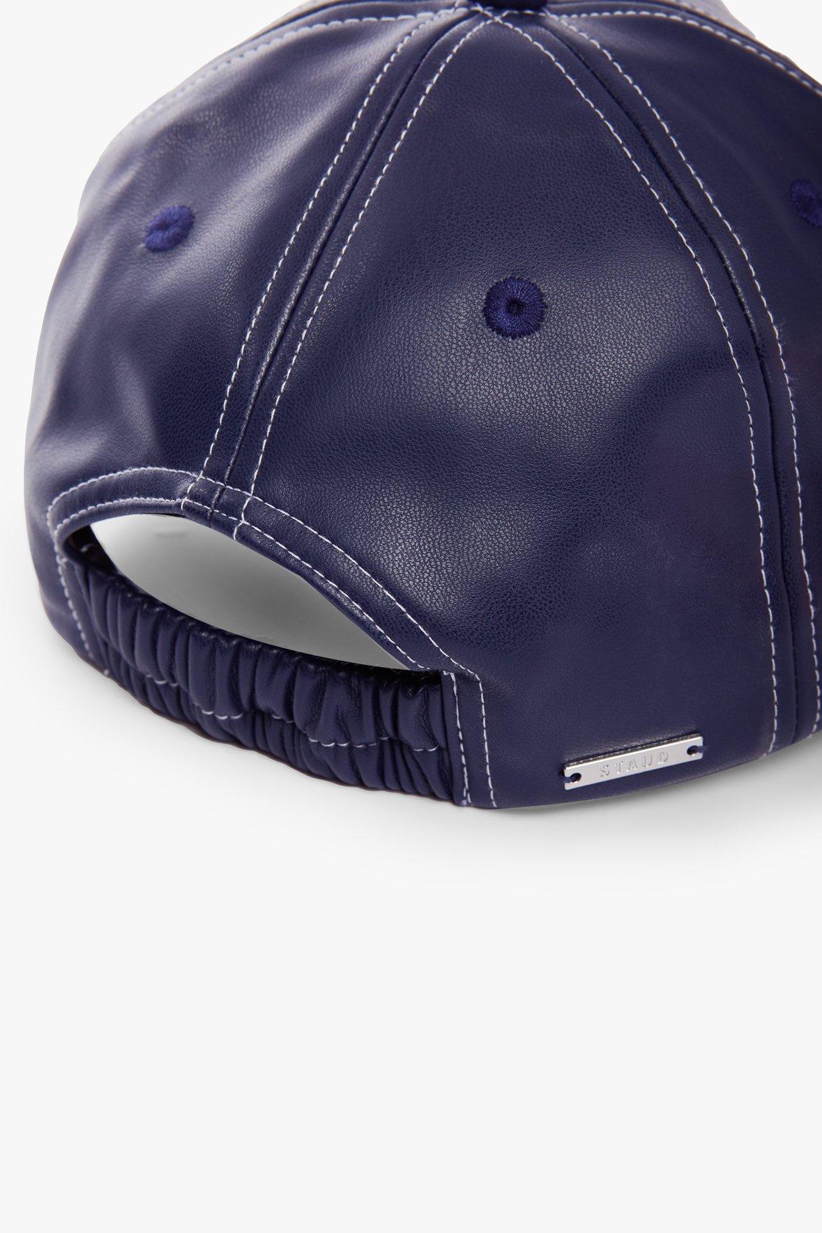 Image SEASIDE HAT | NAVY VEGAN LEATHER 5 of 7 and Clicking this image will trigger a zoom pop-up