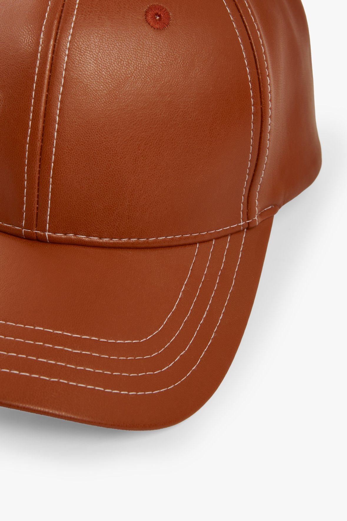 Image SEASIDE HAT | WHISKEY VEGAN LEATHER 7 of 7 and Clicking this image will trigger a zoom pop-up