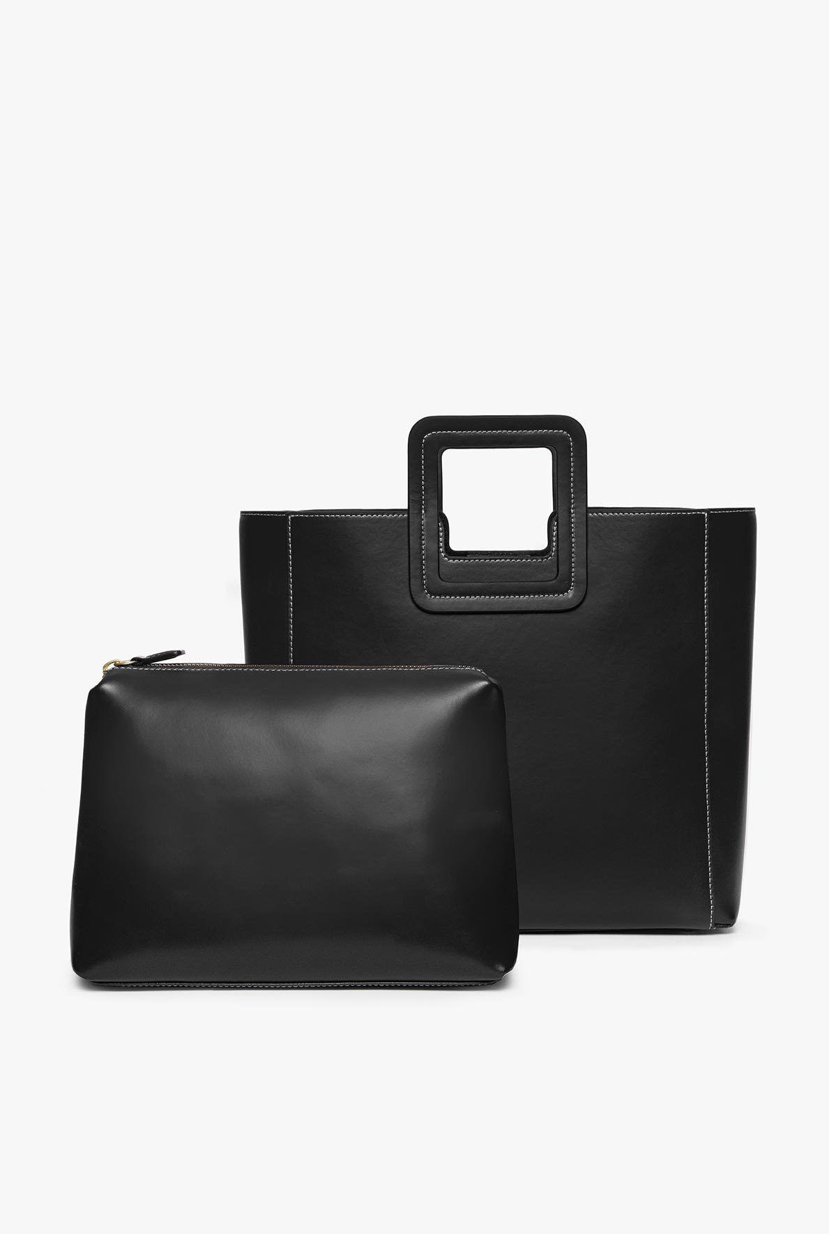 Image SHIRLEY LEATHER BAG | BLACK 3 of 8 and Clicking this image will trigger a zoom pop-up