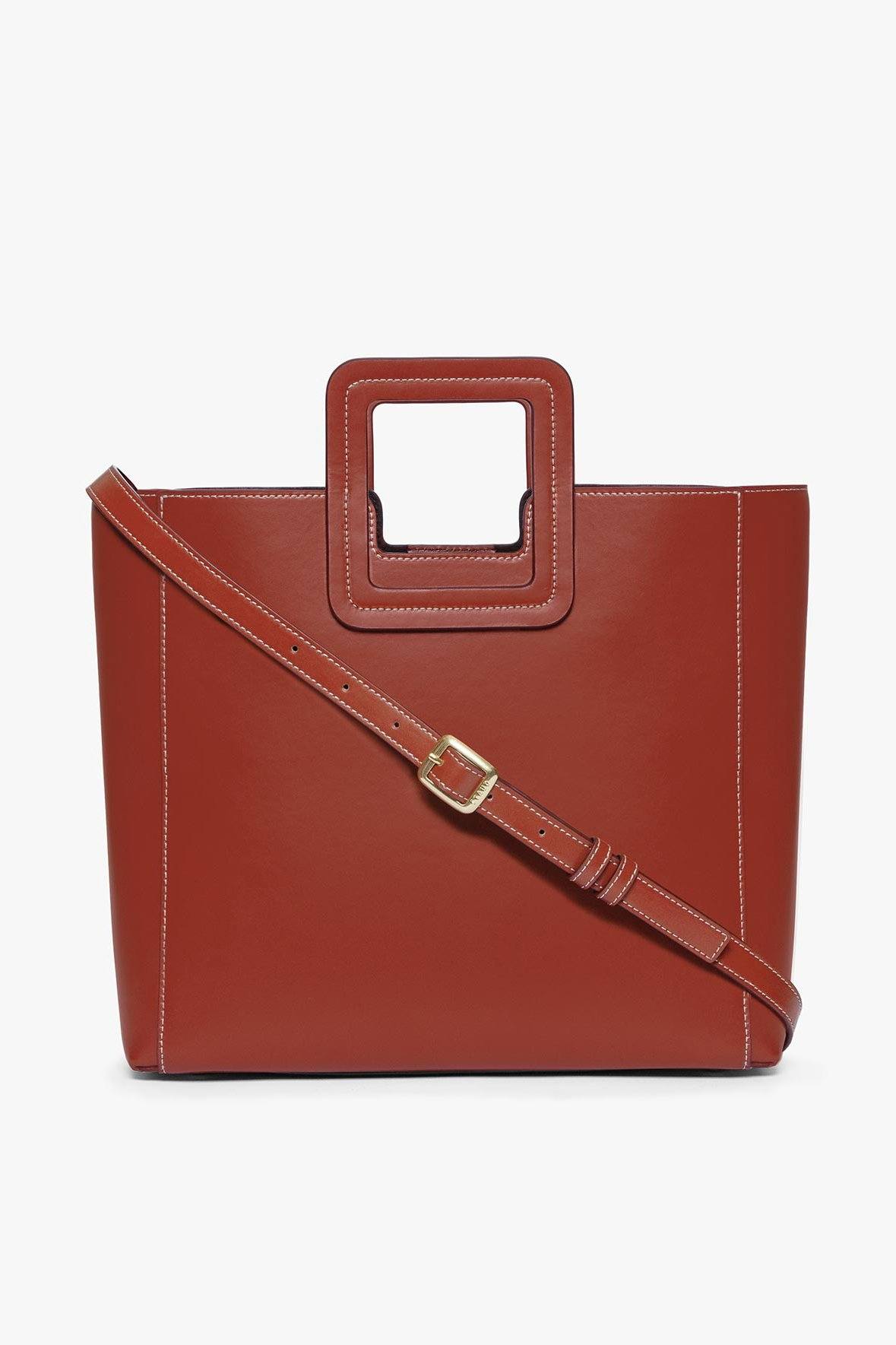 Image SHIRLEY LEATHER BAG | COGNAC 1 of 7 and Clicking this image will trigger a zoom pop-up