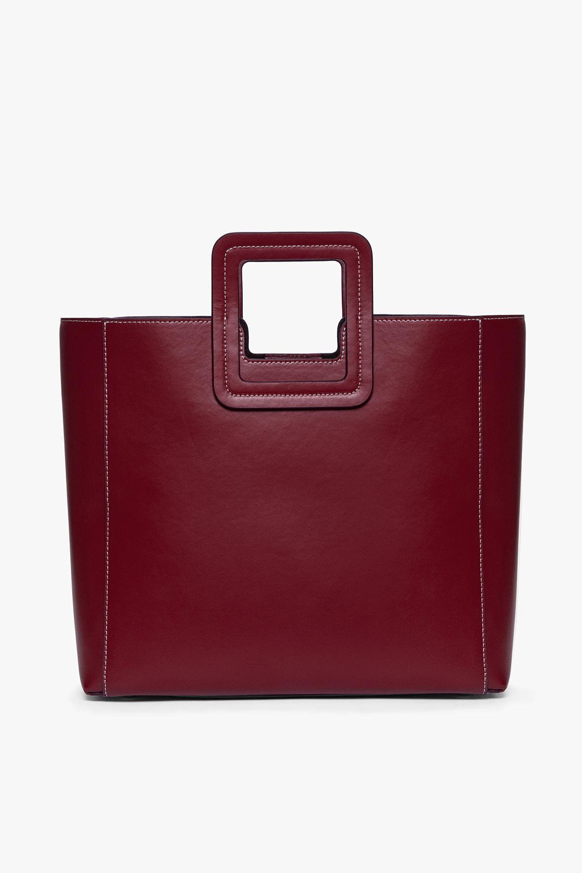 Image SHIRLEY LEATHER BAG | RASPBERRY 4 of 7 and Clicking this image will trigger a zoom pop-up