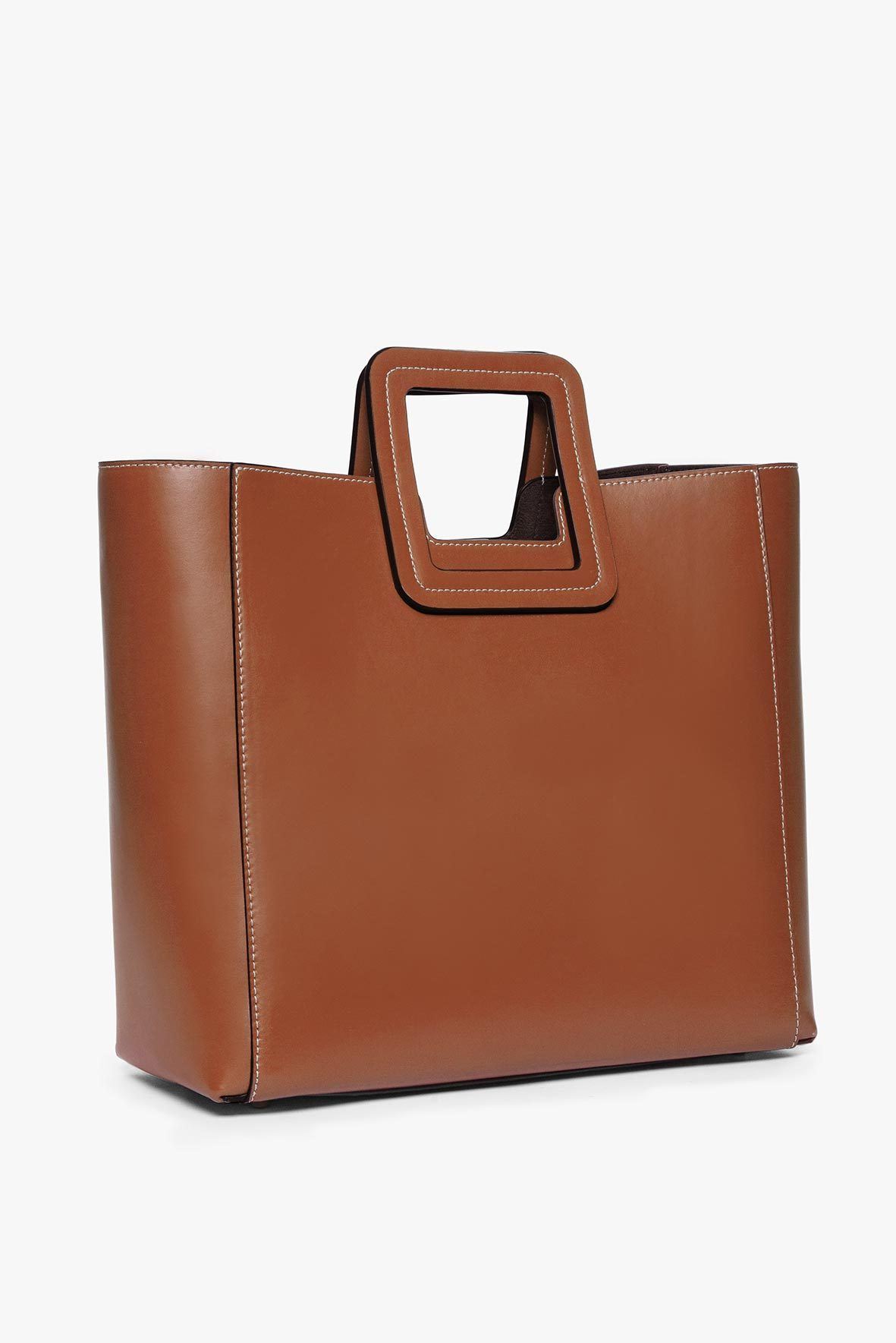 Image SHIRLEY LEATHER BAG | SADDLE 6 of 8 and Clicking this image will trigger a zoom pop-up