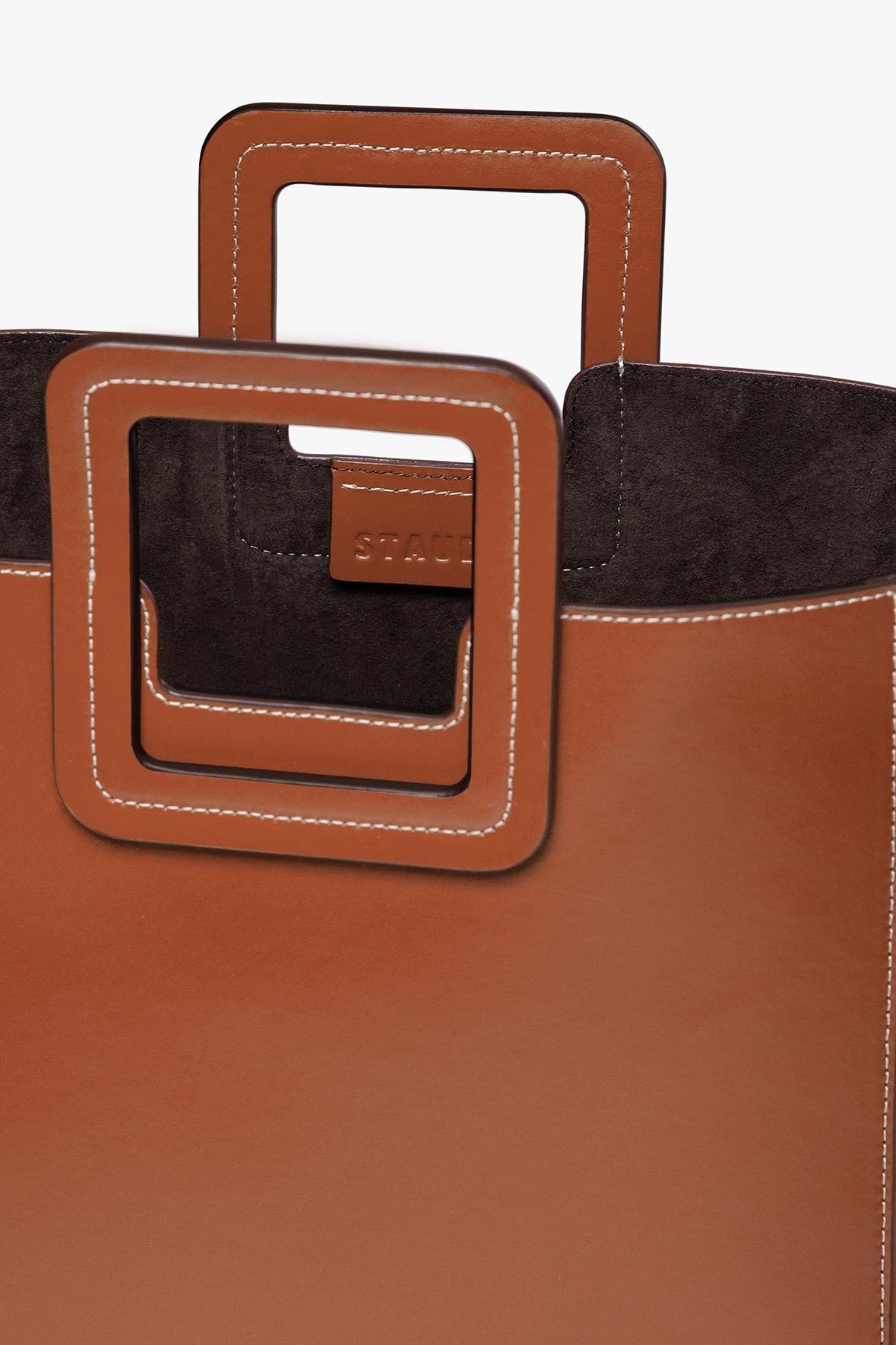 Image SHIRLEY LEATHER BAG | SADDLE 7 of 8 and Clicking this image will trigger a zoom pop-up