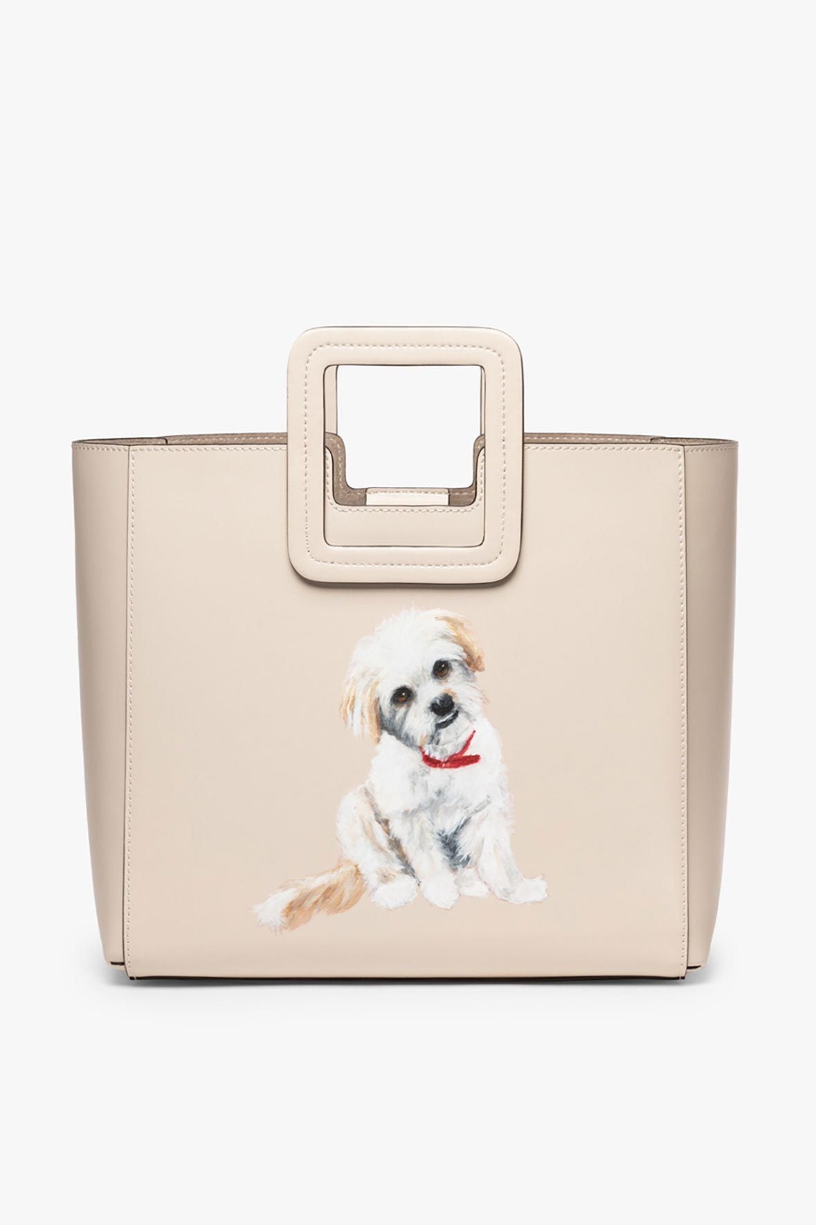 Image CUSTOM SHIRLEY LEATHER BAG | CREAM 1 of 9 and Clicking this image will trigger a zoom pop-up