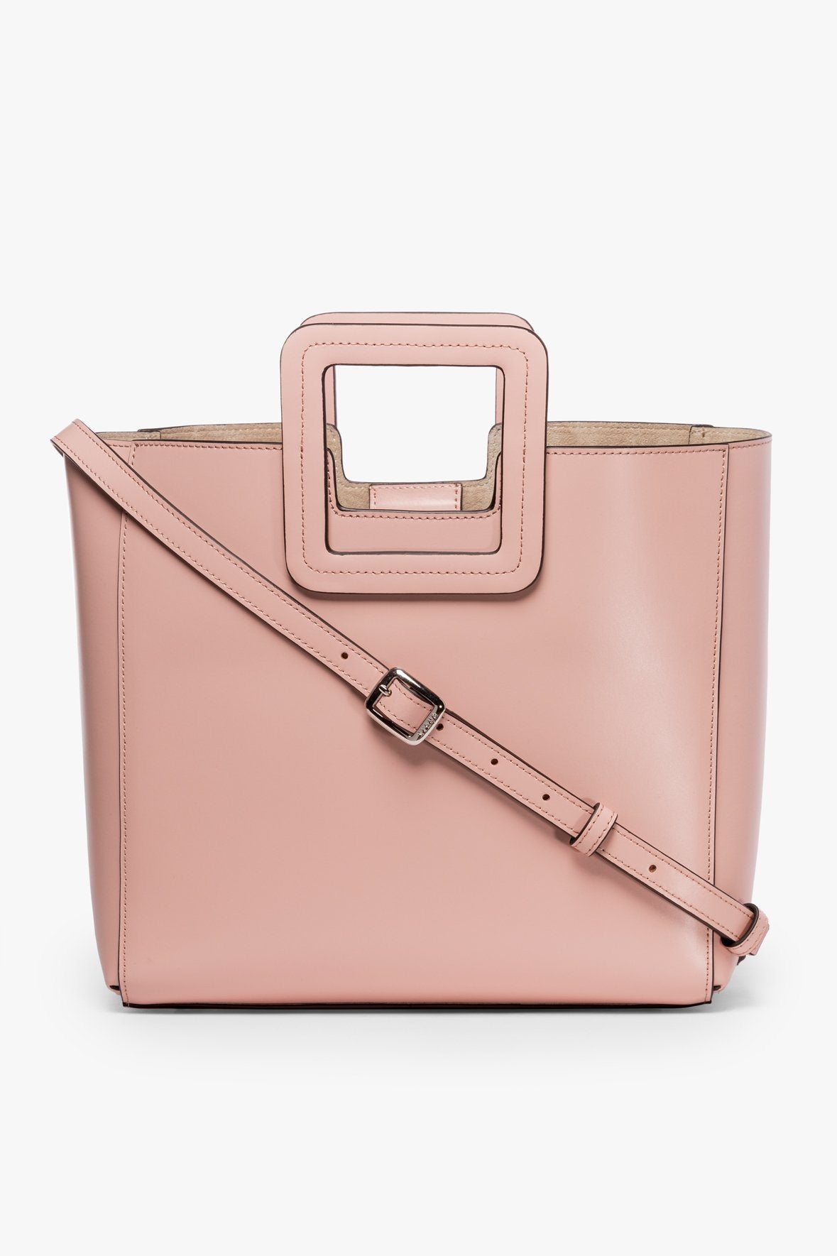 Image SHIRLEY LEATHER BAG | DARK BLUSH 1 of 6 and Clicking this image will trigger a zoom pop-up