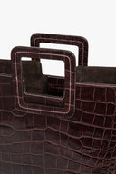 Image SHIRLEY LEATHER BAG | MAHOGANY CROC EMBOSSED 7 of 9