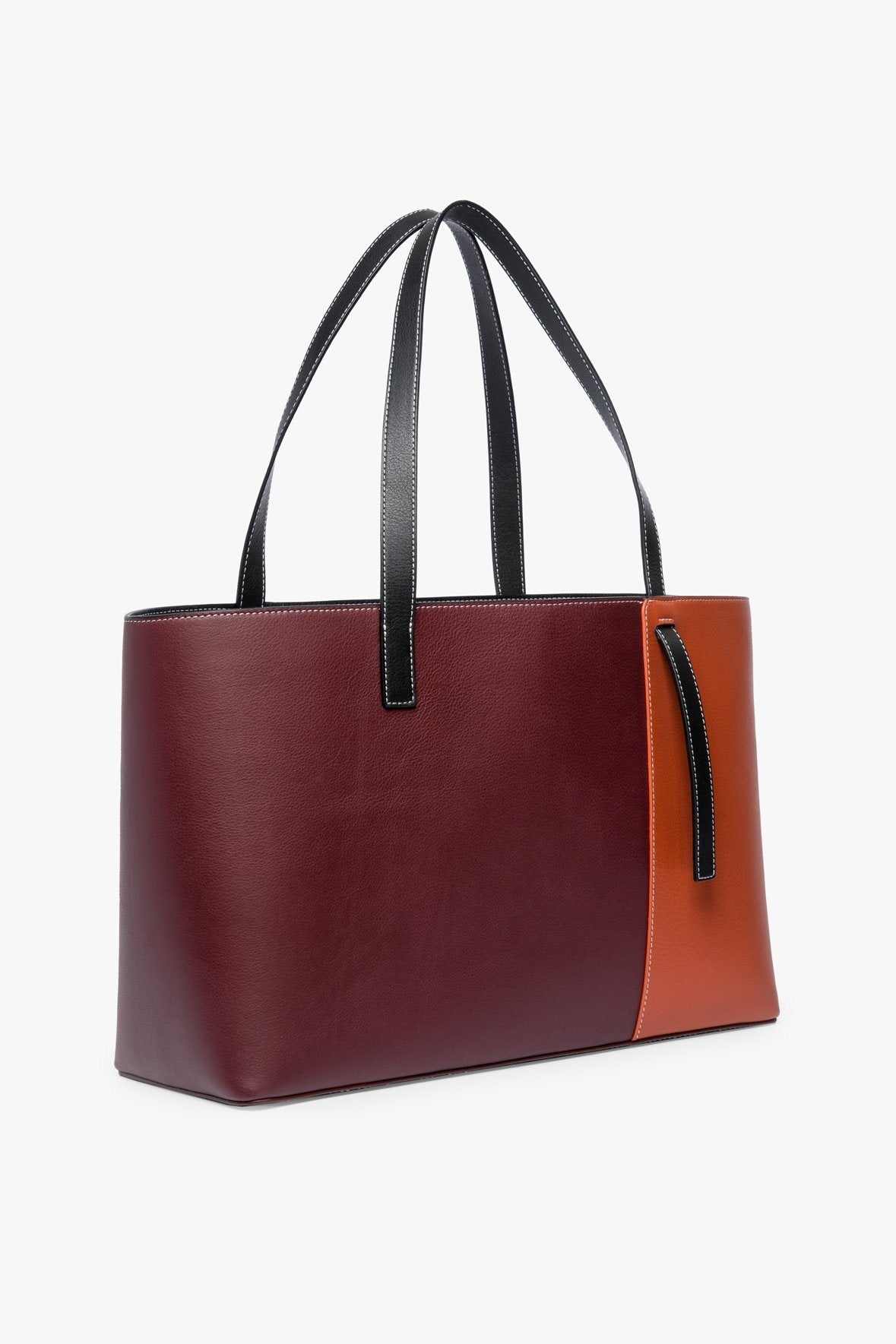 Image SHOKO TOTE BAG | BORDEAUX RUST BLACK 3 of 9 and Clicking this image will trigger a zoom pop-up