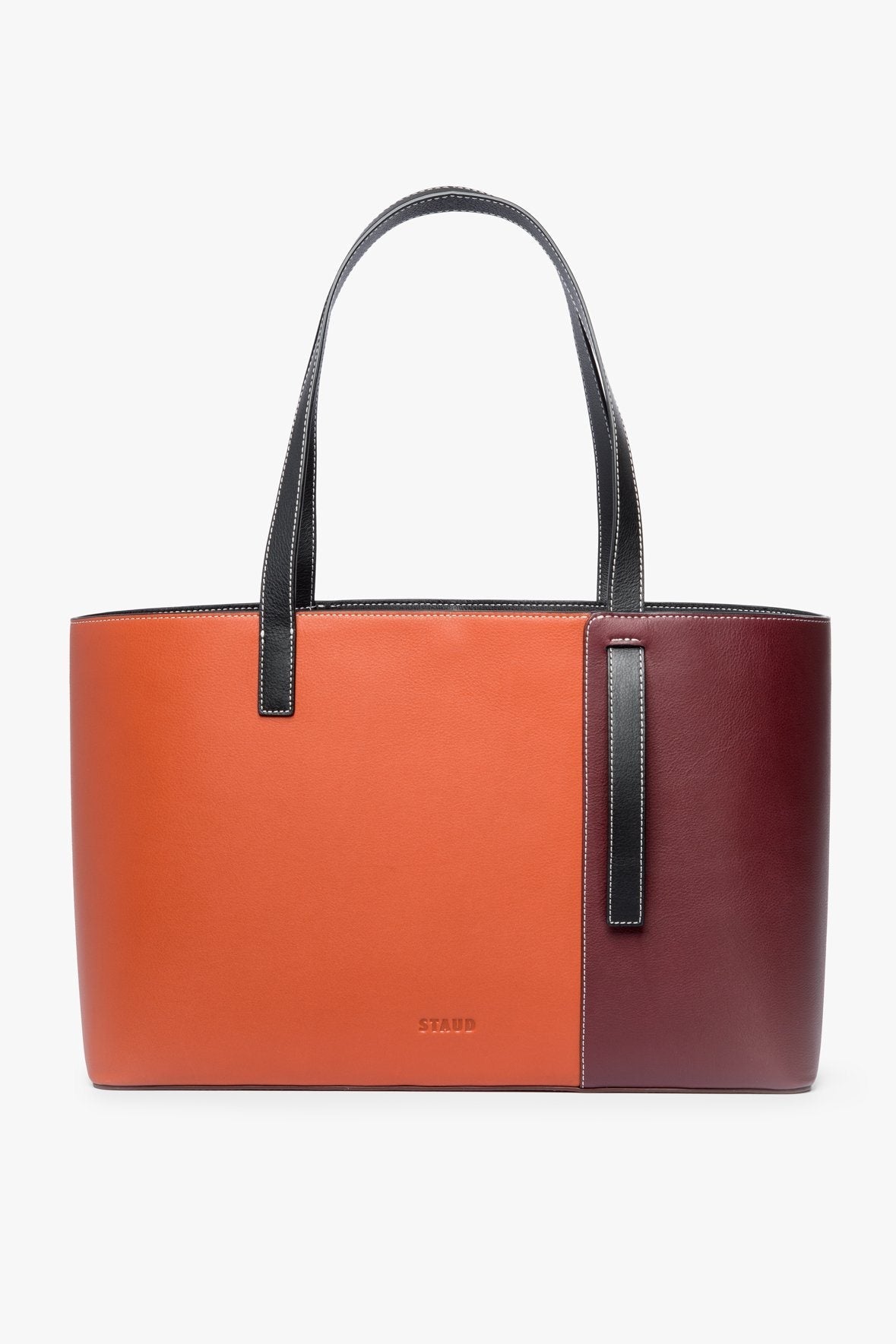 Image SHOKO TOTE BAG | BORDEAUX RUST BLACK 6 of 9 and Clicking this image will trigger a zoom pop-up