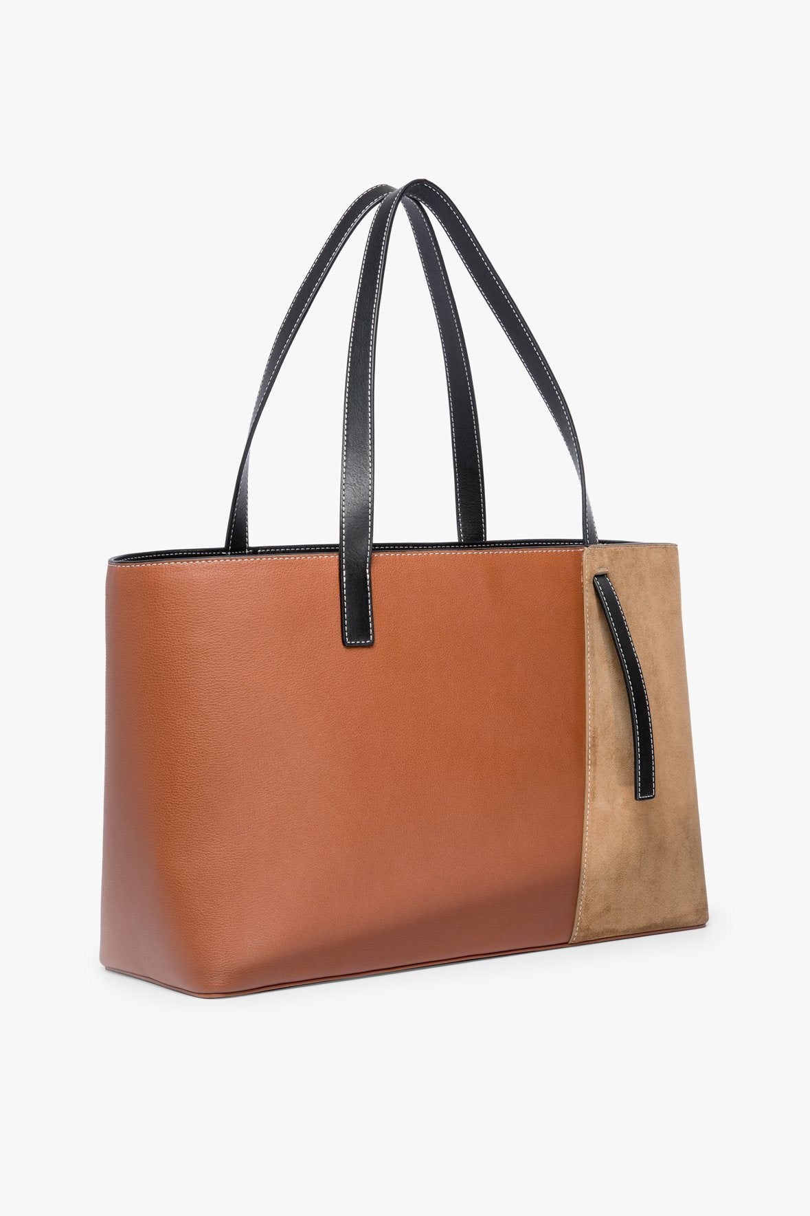 Image SHOKO TOTE BAG | TAN BLACK 3 of 8 and Clicking this image will trigger a zoom pop-up