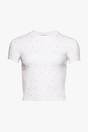 Image SIENNA RHINESTONE TEE | WHITE 8 of 8