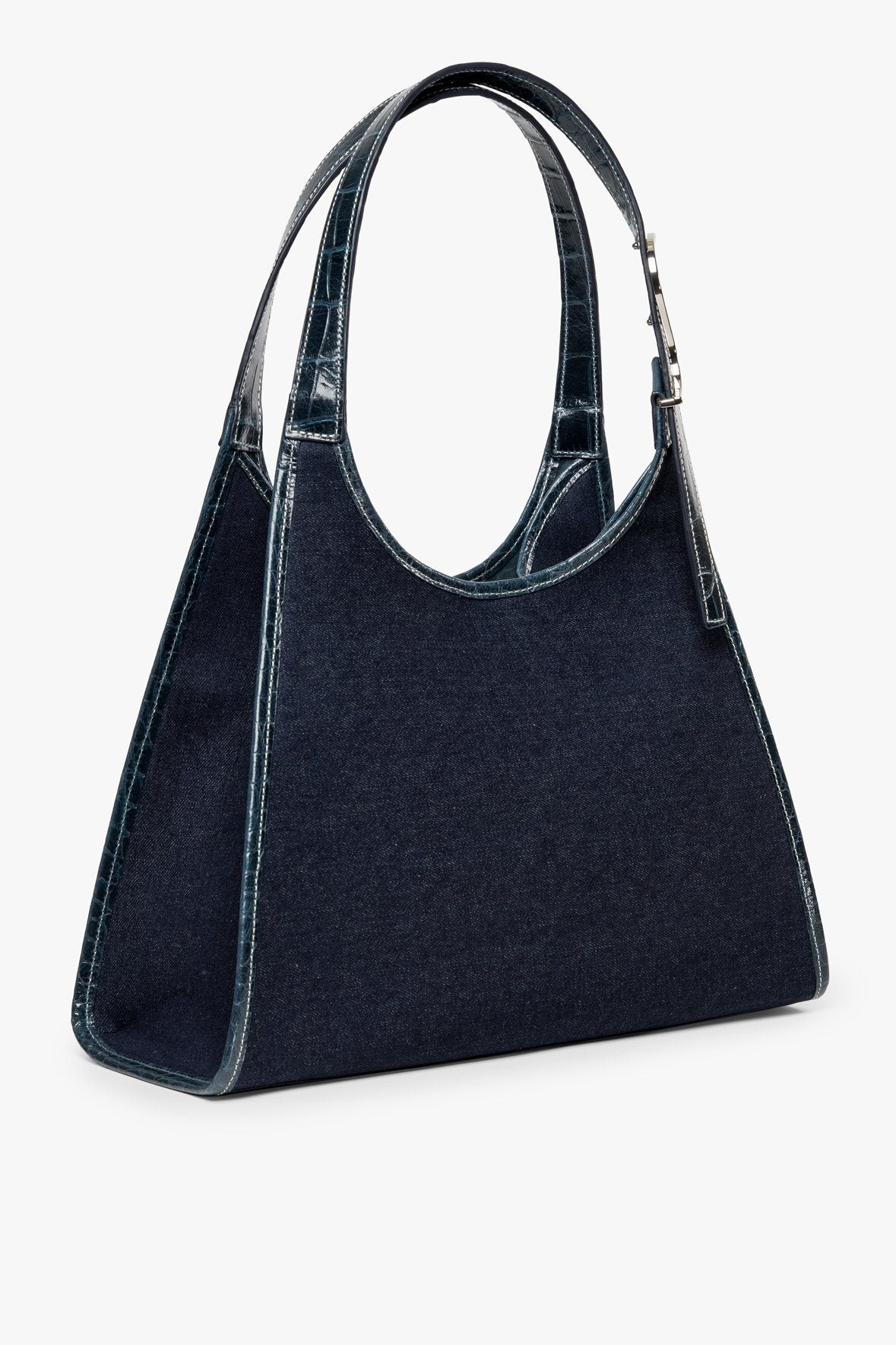 Image SOFT REY DENIM TOTE BAG | DENIM BLUE MIDNIGHT 3 of 7 and Clicking this image will trigger a zoom pop-up