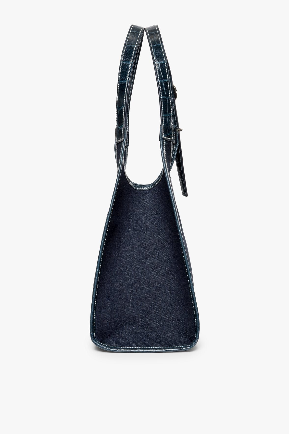 Image SOFT REY DENIM TOTE BAG | DENIM BLUE MIDNIGHT 4 of 7 and Clicking this image will trigger a zoom pop-up