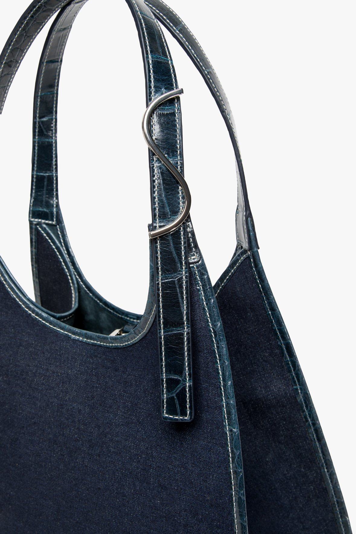 Image SOFT REY DENIM TOTE BAG | DENIM BLUE MIDNIGHT 6 of 7 and Clicking this image will trigger a zoom pop-up