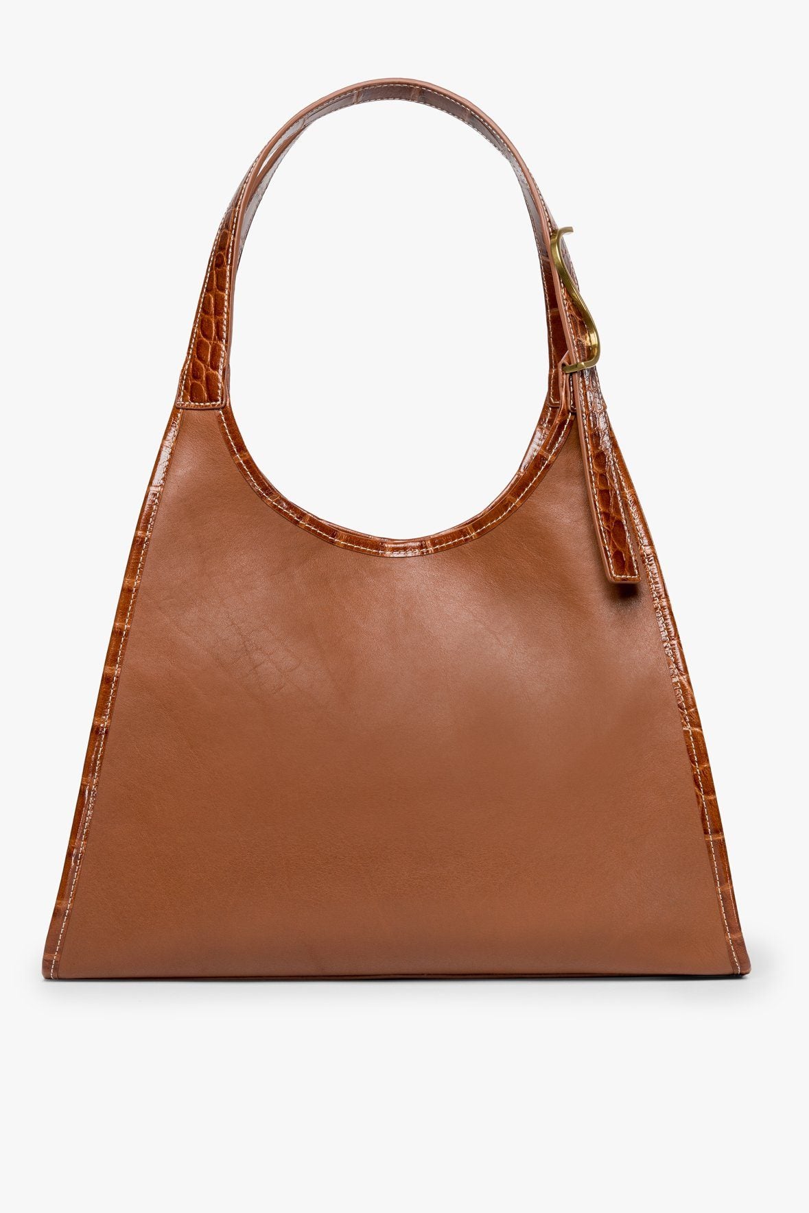 Image SOFT REY LEATHER TOTE BAG | TAN 1 of 6 and Clicking this image will trigger a zoom pop-up