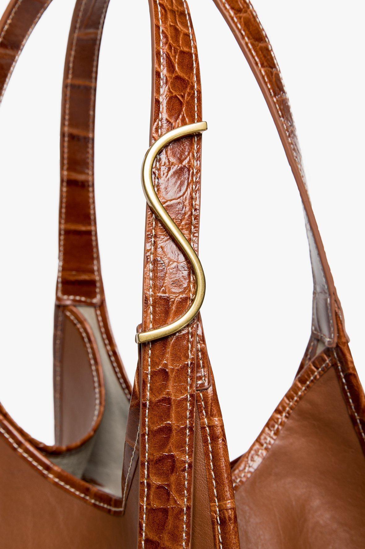 Image SOFT REY LEATHER TOTE BAG | TAN 5 of 6 and Clicking this image will trigger a zoom pop-up