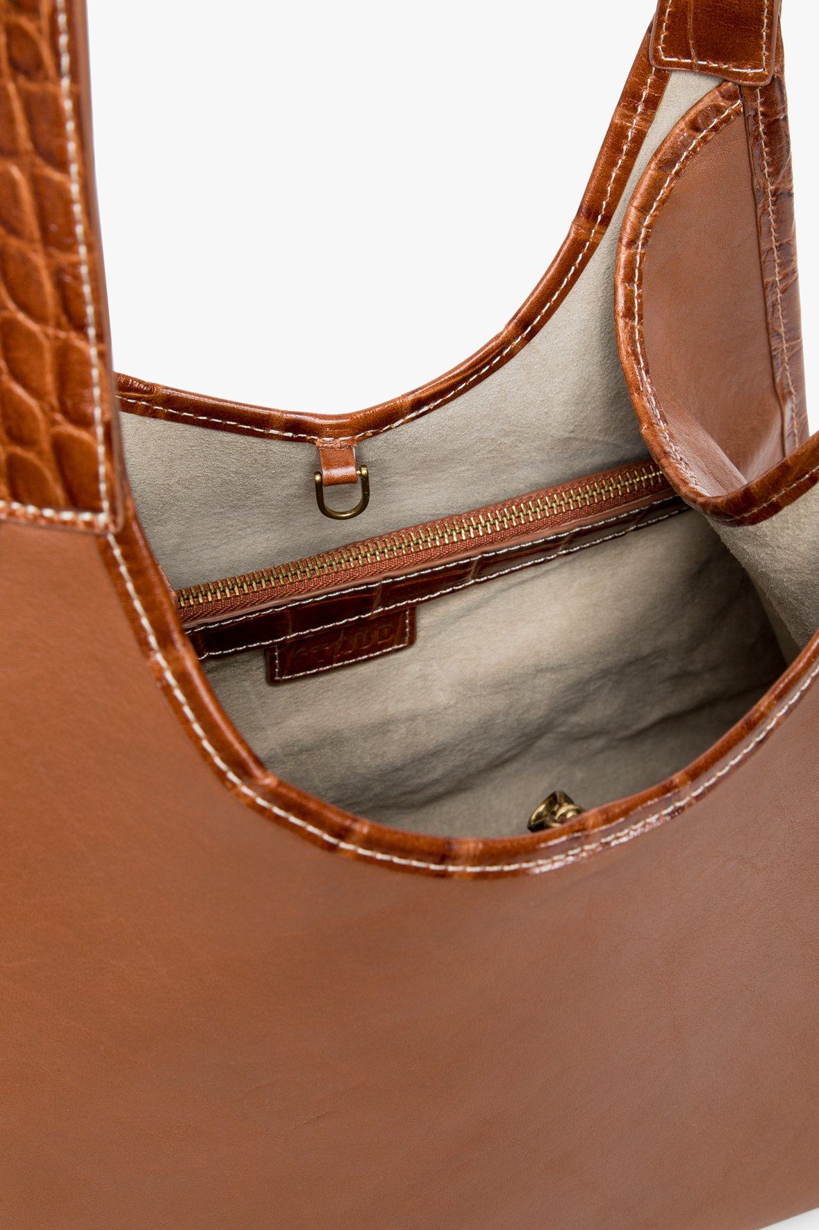 Image SOFT REY LEATHER TOTE BAG | TAN 6 of 6 and Clicking this image will trigger a zoom pop-up