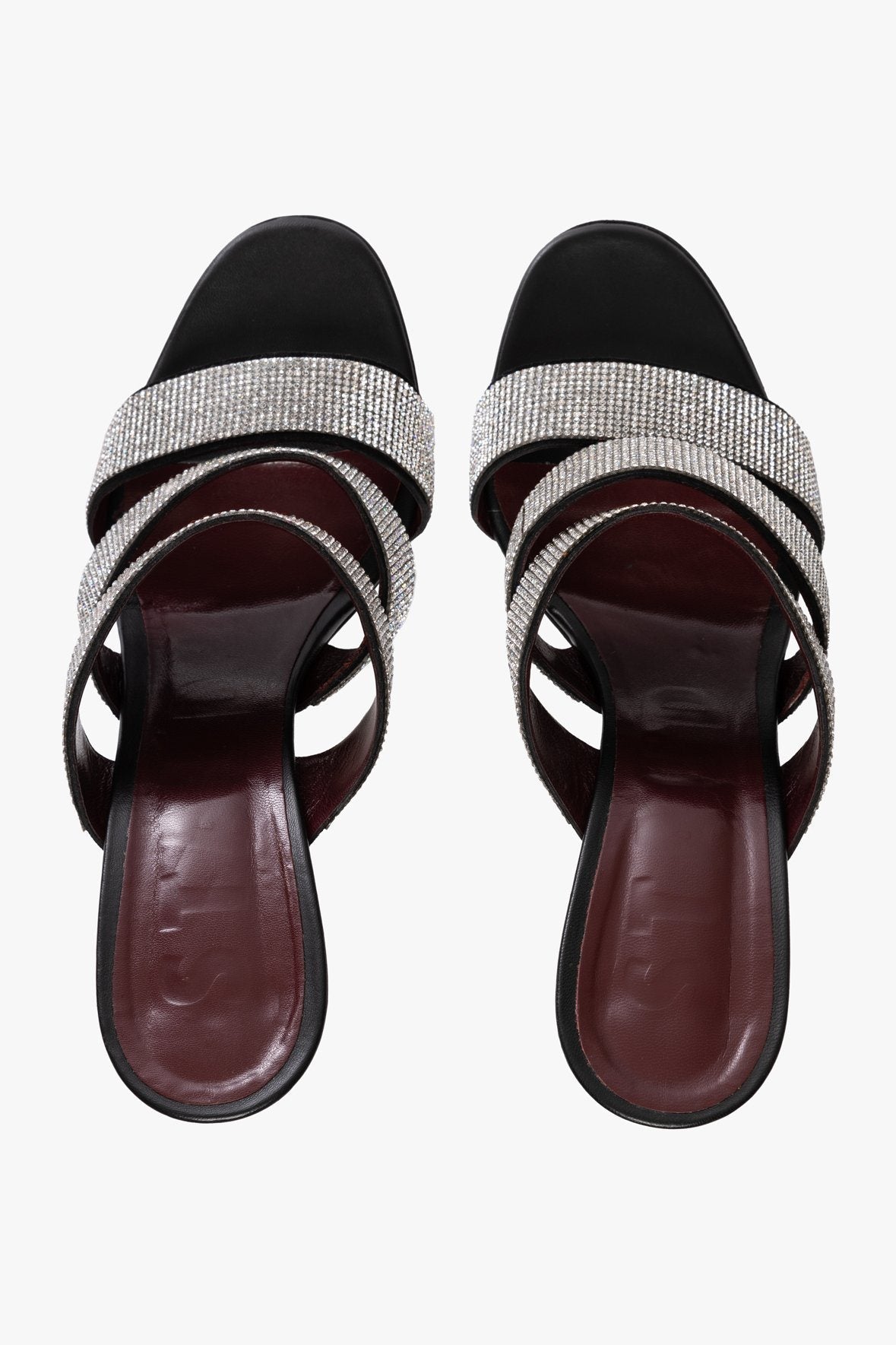 Image SONNY RHINESTONE SANDAL | BLACK 7 of 7 and Clicking this image will trigger a zoom pop-up