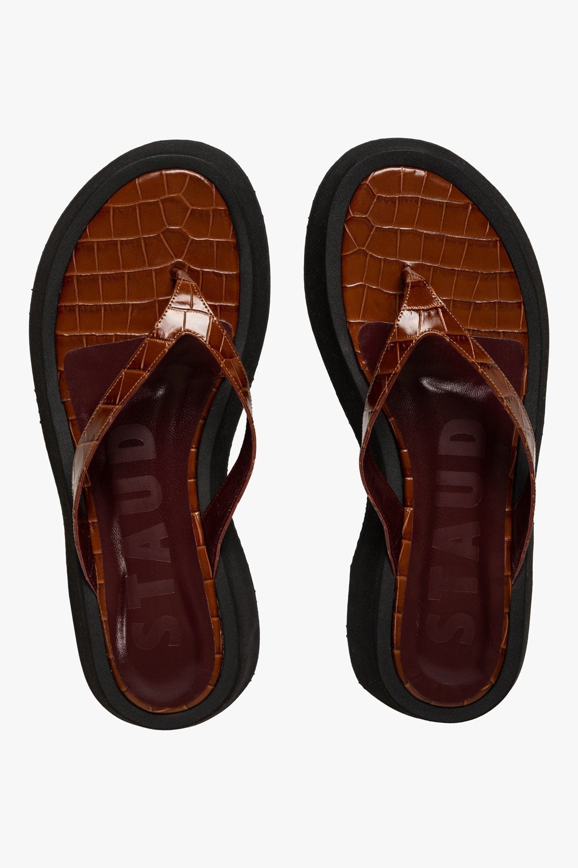 Image TESSA SANDAL | SADDLE CROC EMBOSSED 5 of 7 and Clicking this image will trigger a zoom pop-up