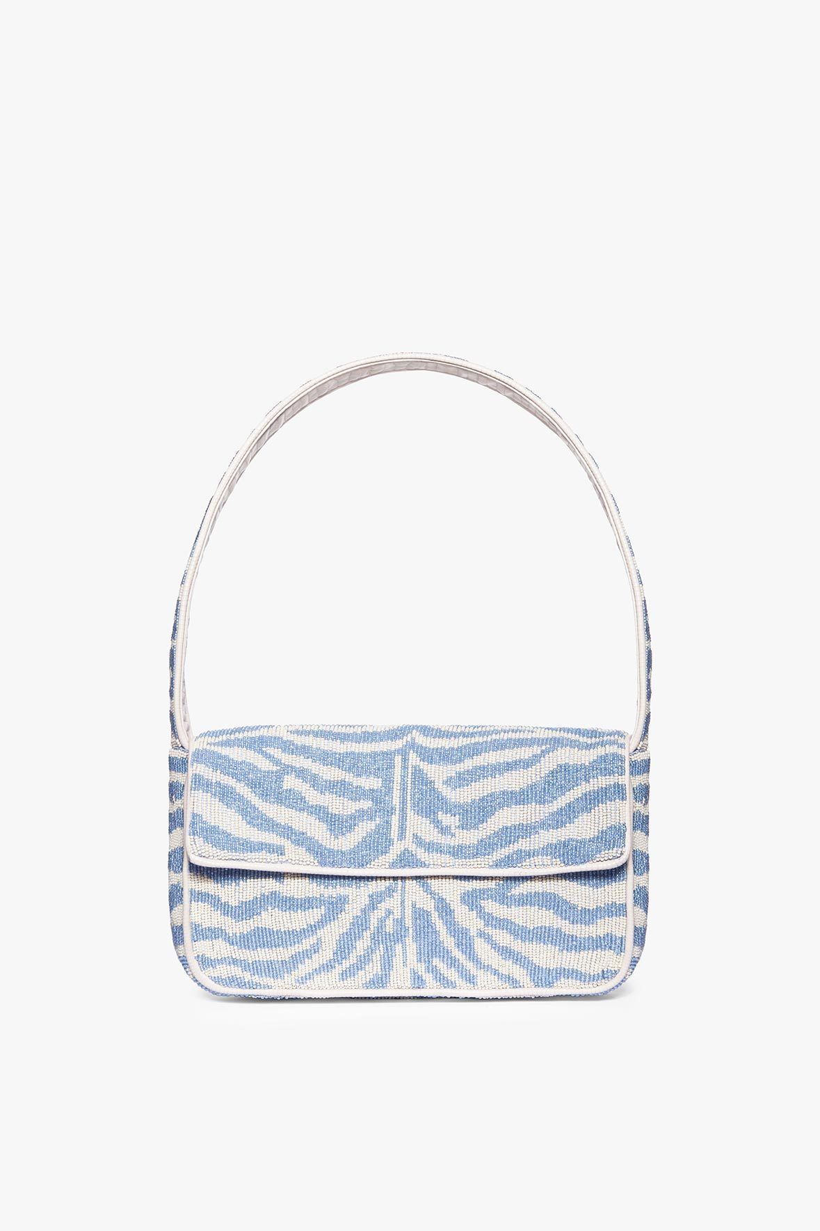 Image TOMMY BEADED BAG | LIGHT BLUE CREAM 1 of 10 and Clicking this image will trigger a zoom pop-up