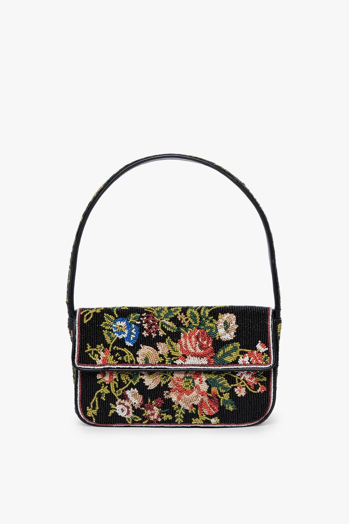 Image TOMMY BEADED BAG | BLACK FLORAL 1 of 9 and Clicking this image will trigger a zoom pop-up