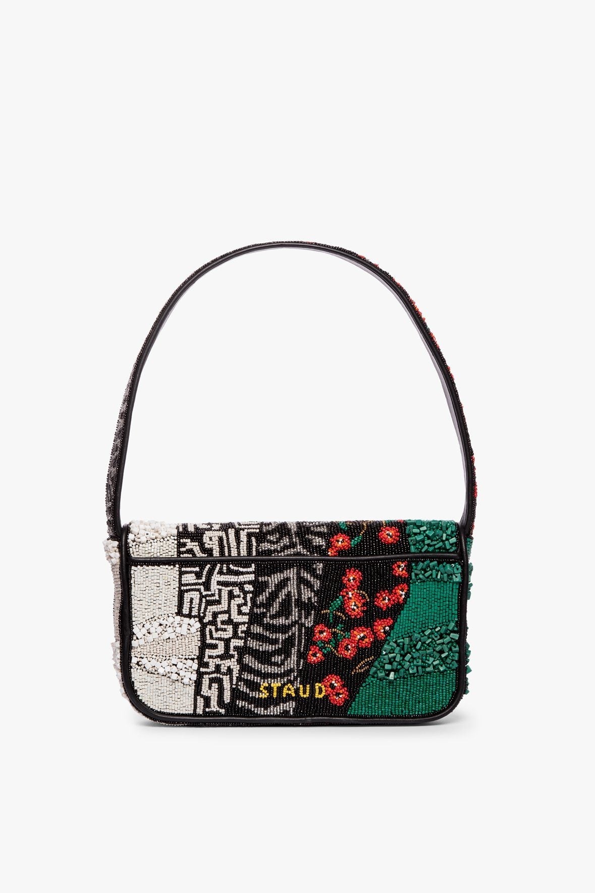 Image TOMMY BEADED BAG | BLACK PATCHWORK 5 of 8 and Clicking this image will trigger a zoom pop-up