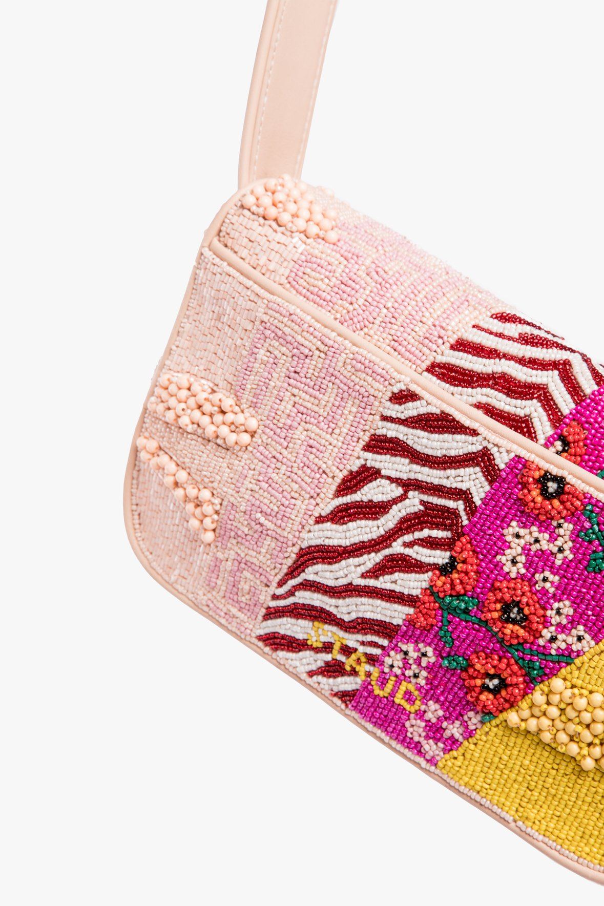 Image TOMMY BEADED BAG | PINK PATCHWORK 8 of 8 and Clicking this image will trigger a zoom pop-up