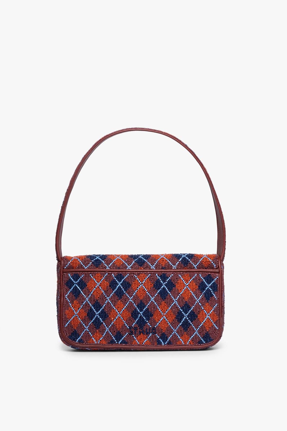 Image TOMMY BEADED BAG | BORDEAUX ARGYLE 5 of 9 and Clicking this image will trigger a zoom pop-up